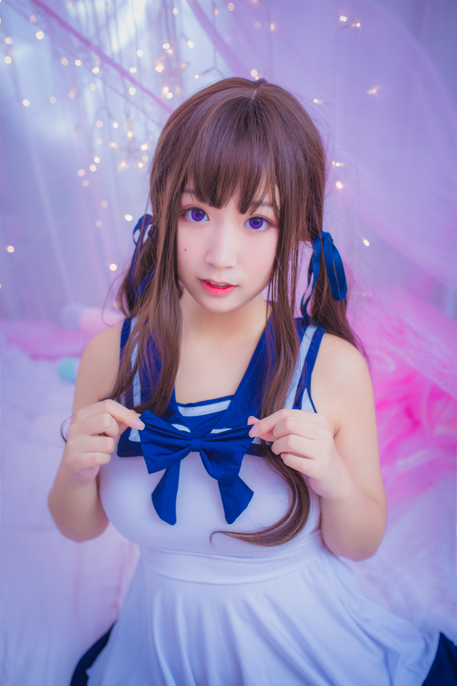 巨乳猫九酱Sakura – 连衣水手服 [11P]