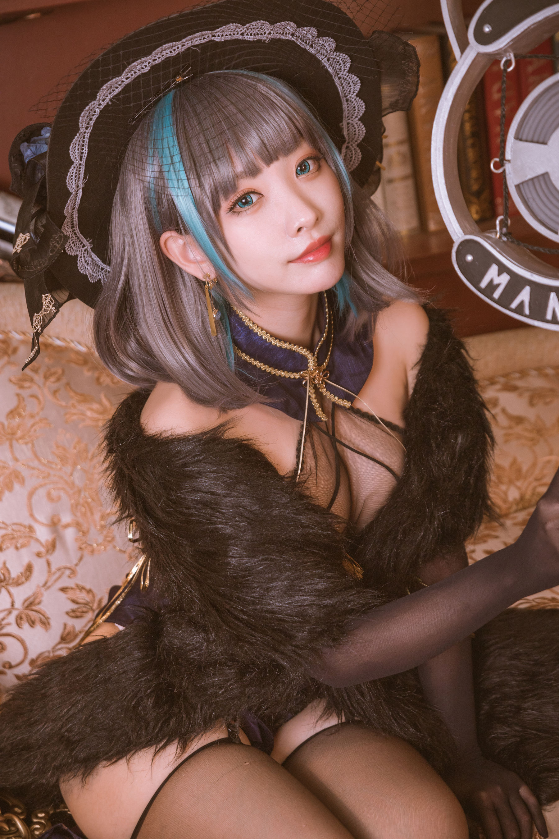 宫本桜 – 柴郡旗袍 音乐绚烂CaitSith [20P]
