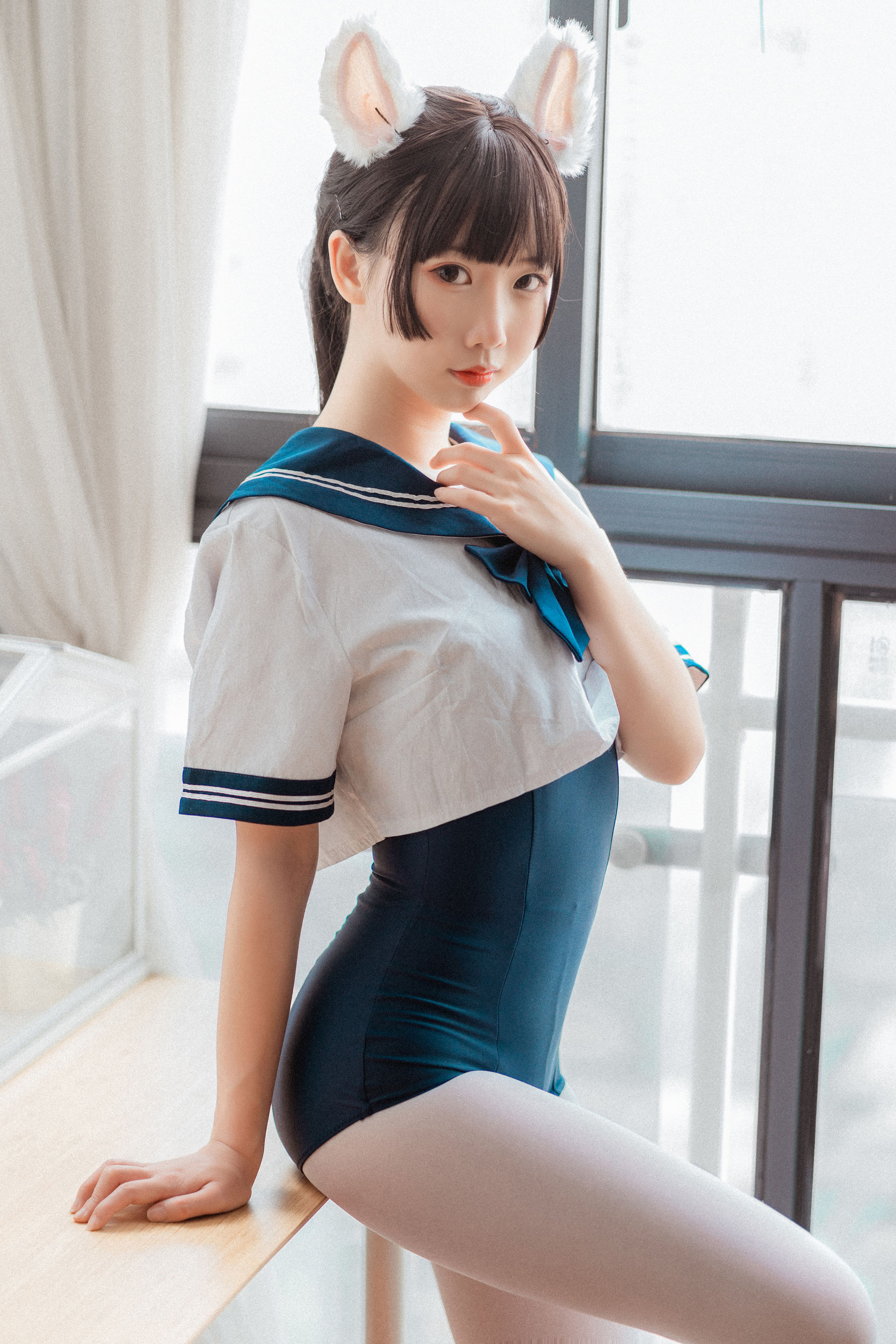 可爱人气Coser面饼仙儿 – 水手服 死库水 [35P]