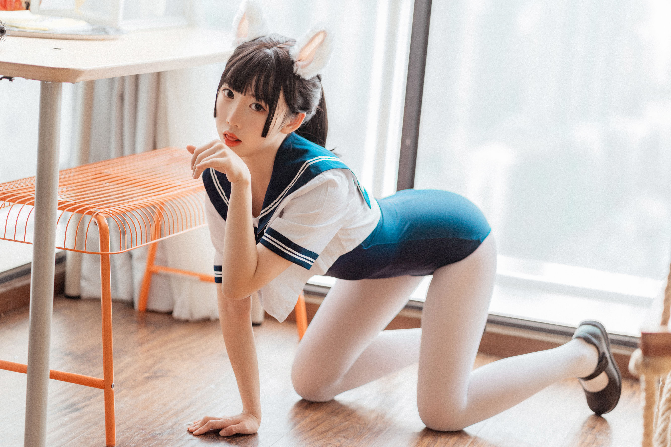可爱人气Coser面饼仙儿 – 水手服 死库水 [35P]