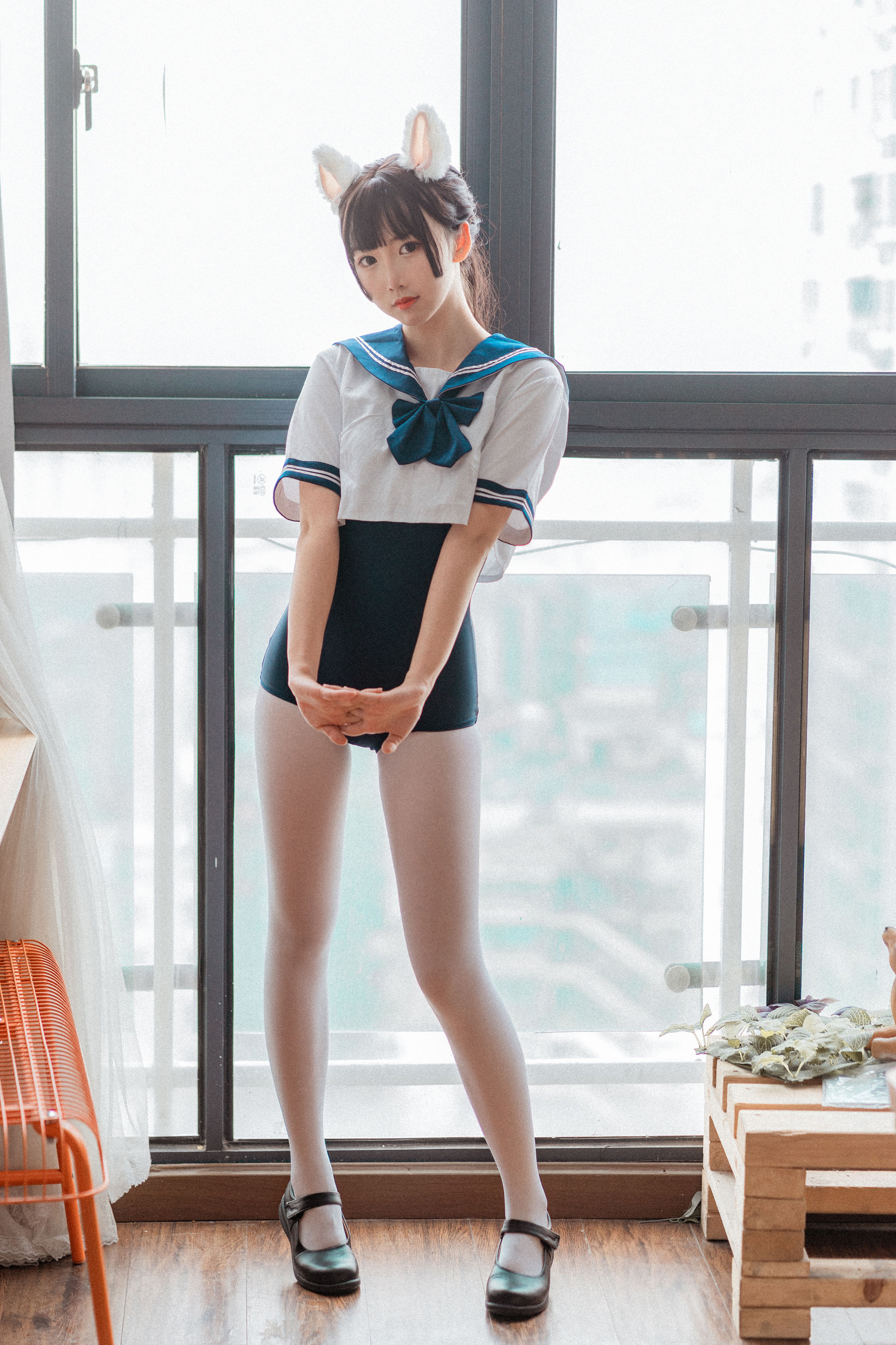 可爱人气Coser面饼仙儿 – 水手服 死库水 [35P]
