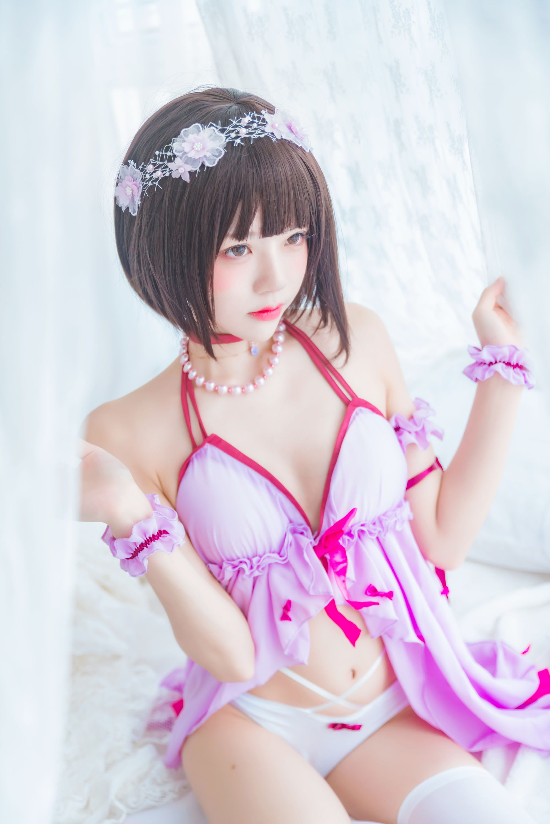 [萝莉COS] 桜桃喵《(加藤惠)小睡裙》 [38P]