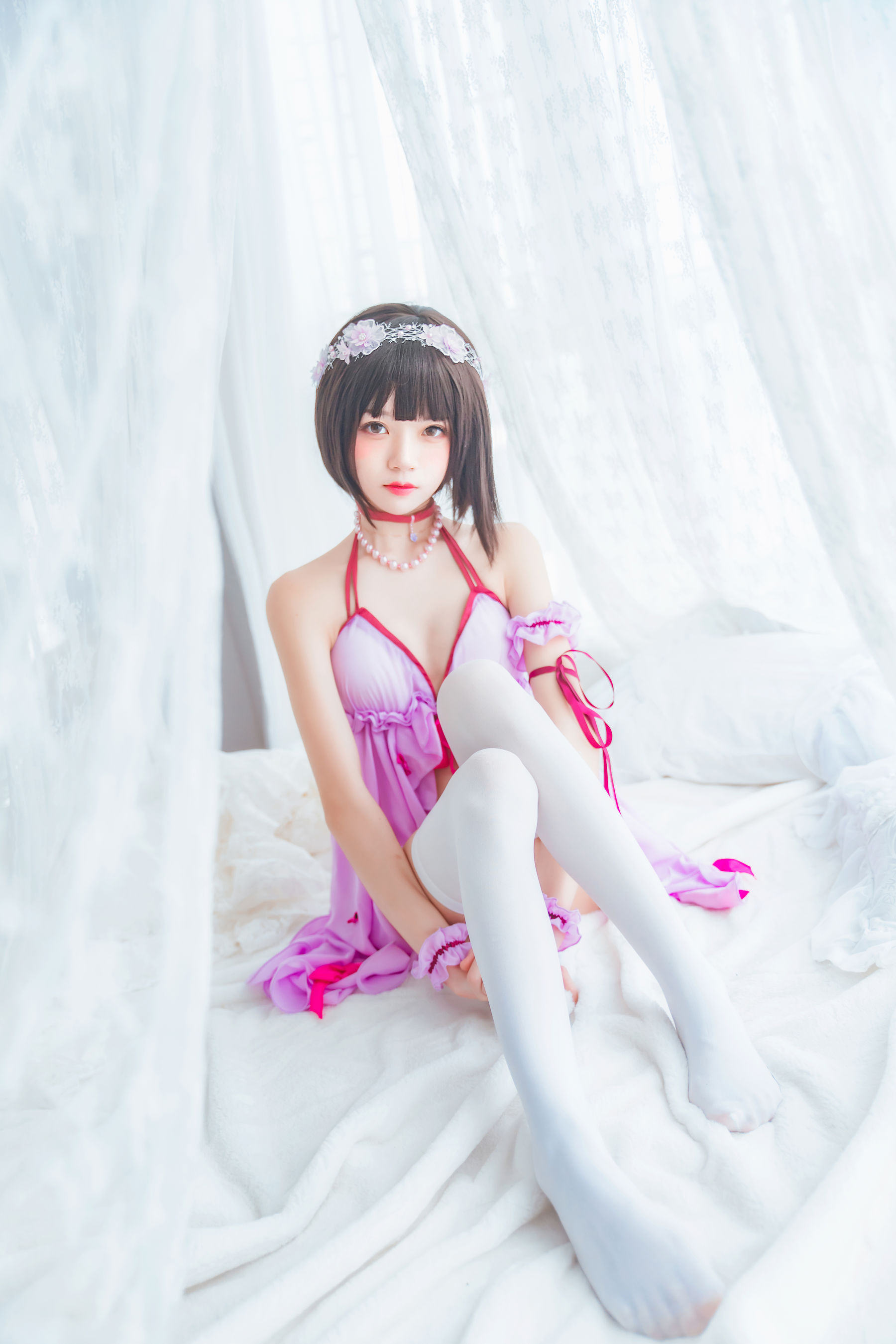 [萝莉COS] 桜桃喵《(加藤惠)小睡裙》 [38P]
