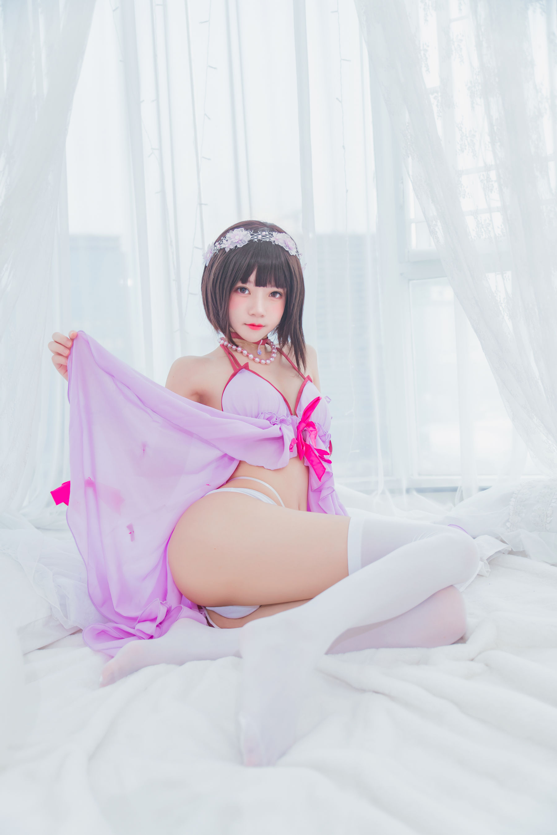[萝莉COS] 桜桃喵《(加藤惠)小睡裙》 [38P]
