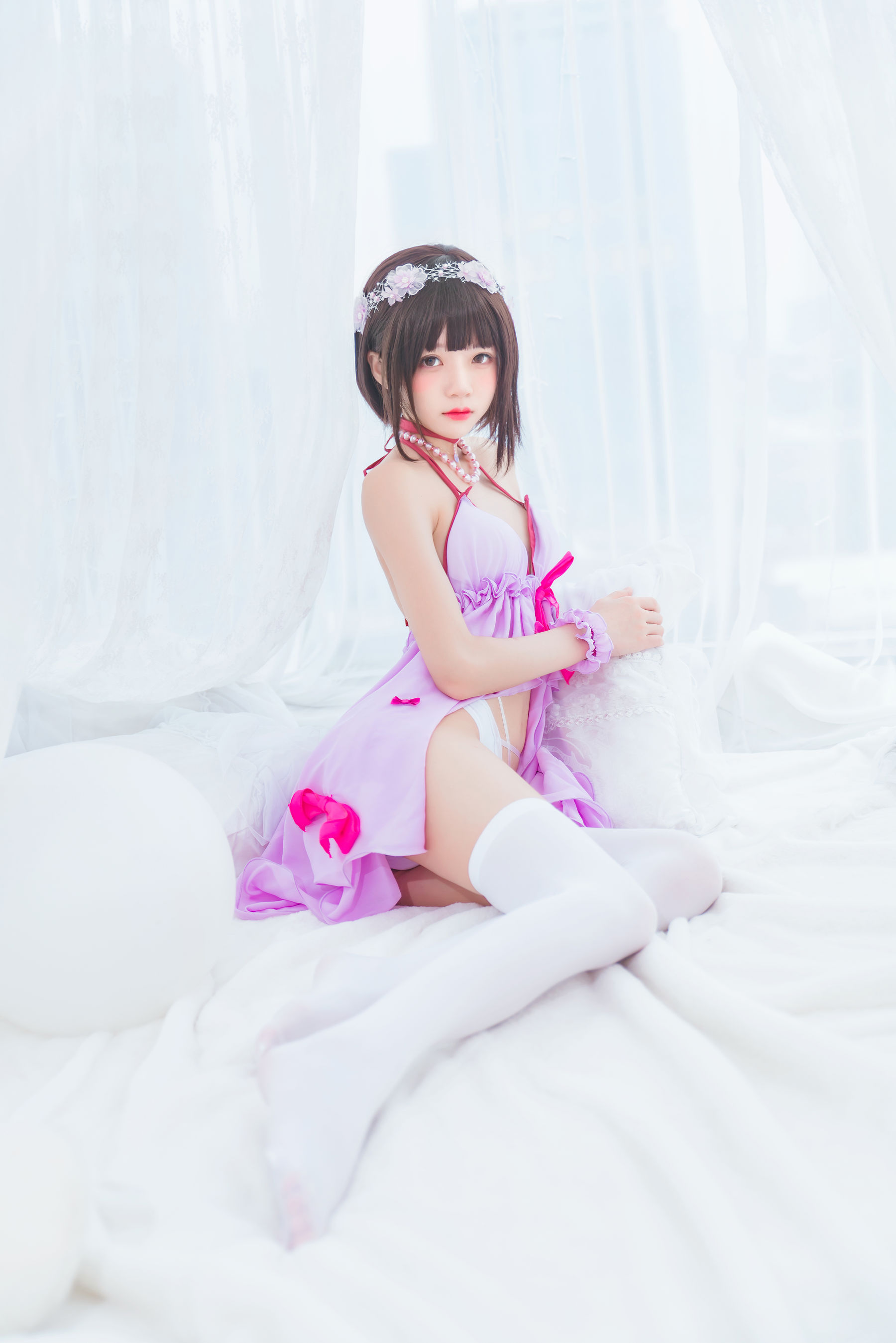 [萝莉COS] 桜桃喵《(加藤惠)小睡裙》 [38P]