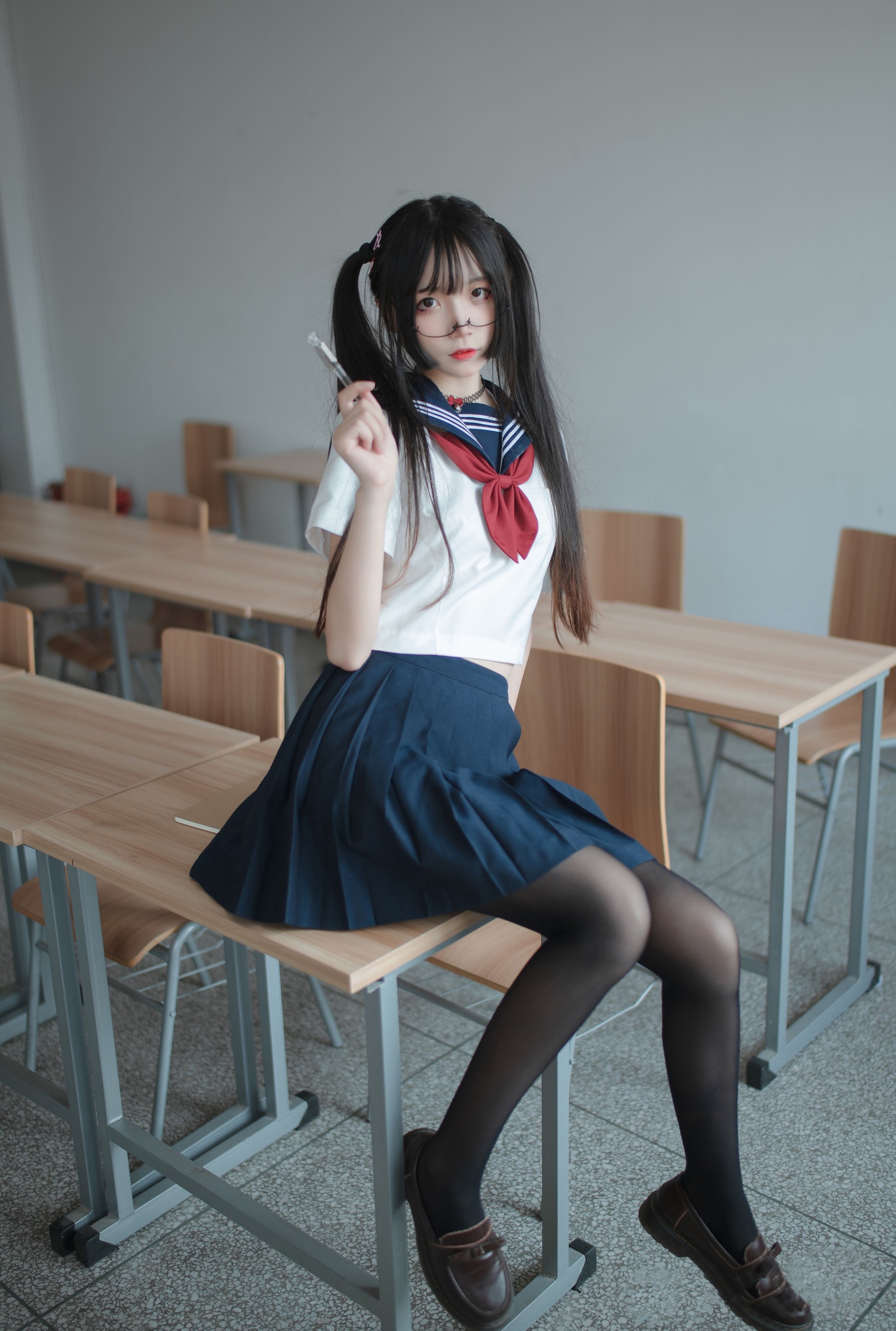 清纯少女五更百鬼 – 要一起学习吗 [8P]