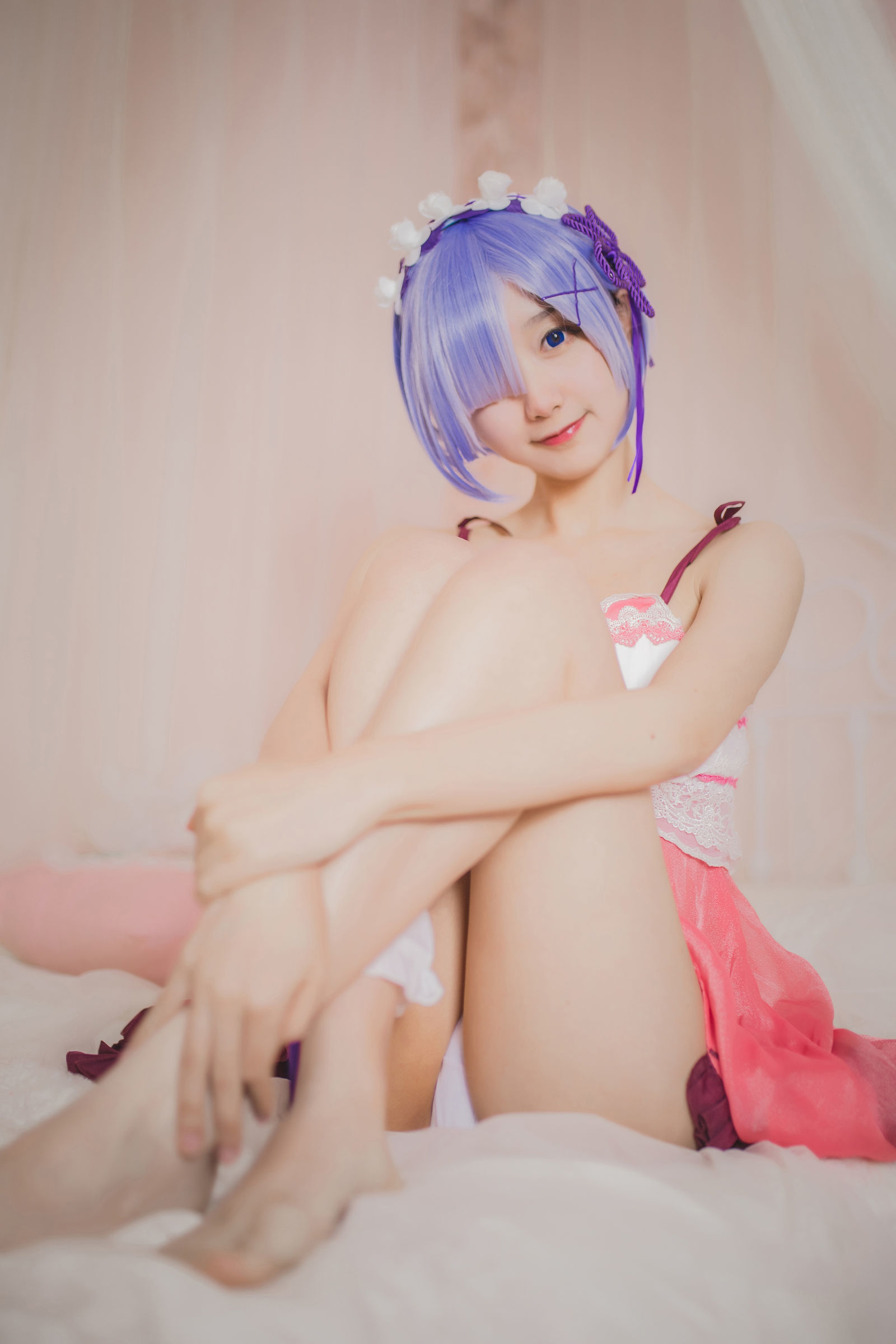 [萝莉COS] 木绵绵OwO – 蕾姆睡衣 [24P]