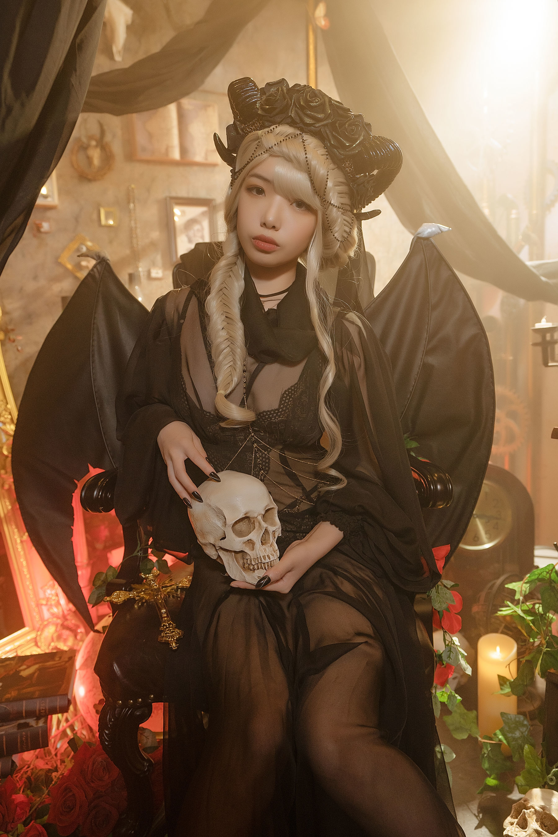 [萝莉COS] 雯妹 – 魅魔 gothic devil [16P]