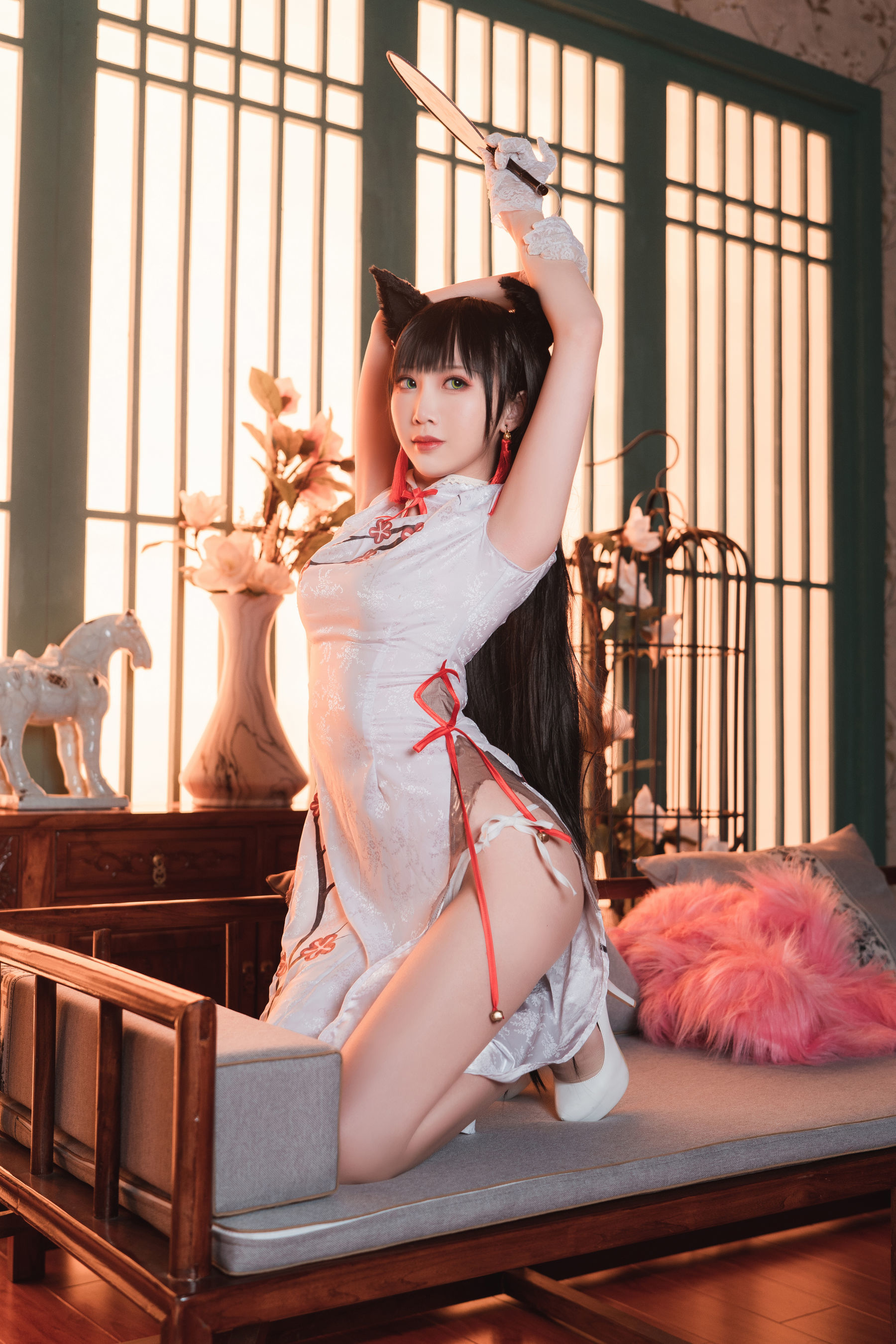 可爱人气Coser面饼仙儿 – 旗袍爱宕 [25P]