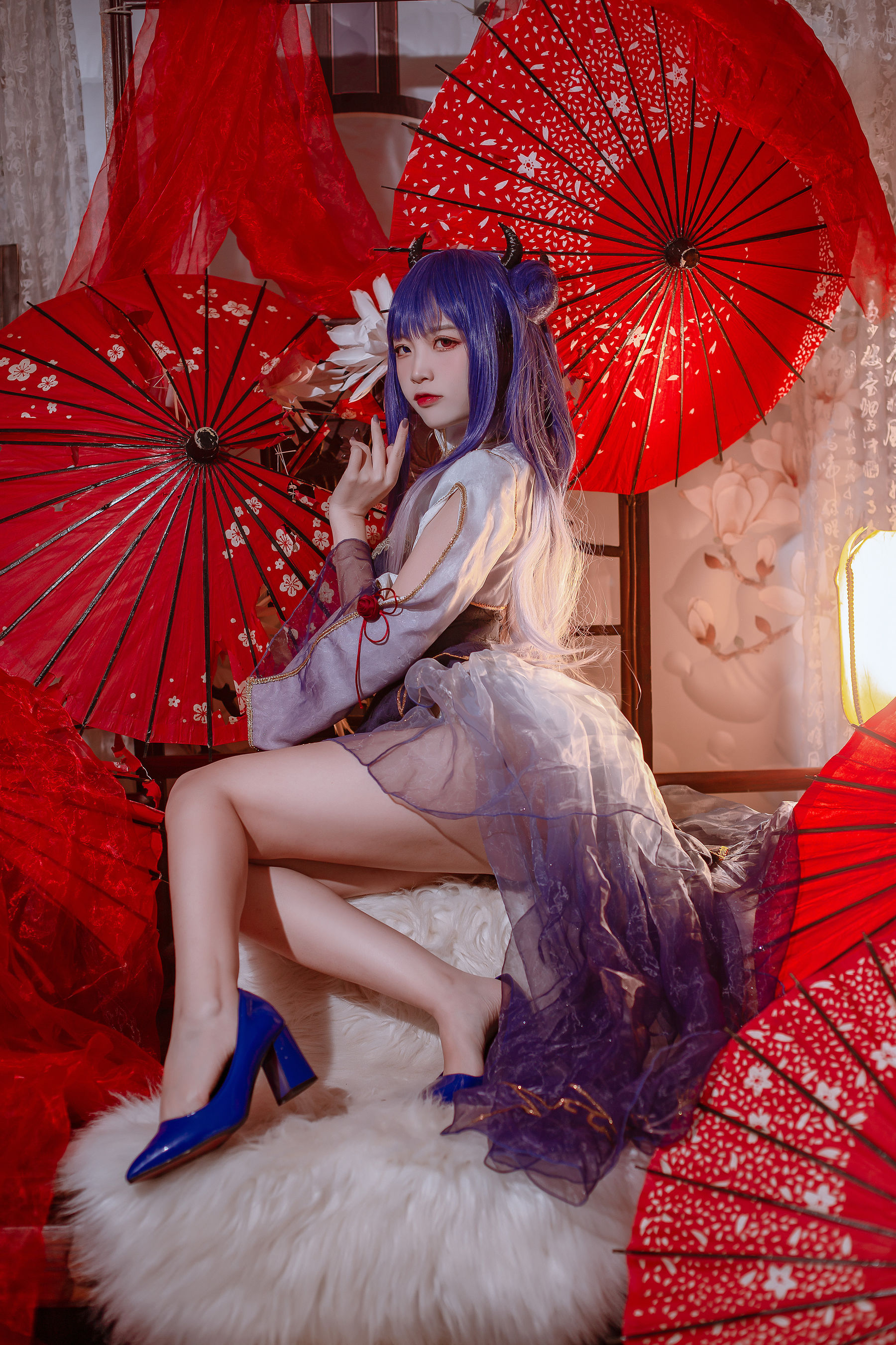 人气Coser二佐Nisa – 碧蓝 伊吹旗袍 [29P]