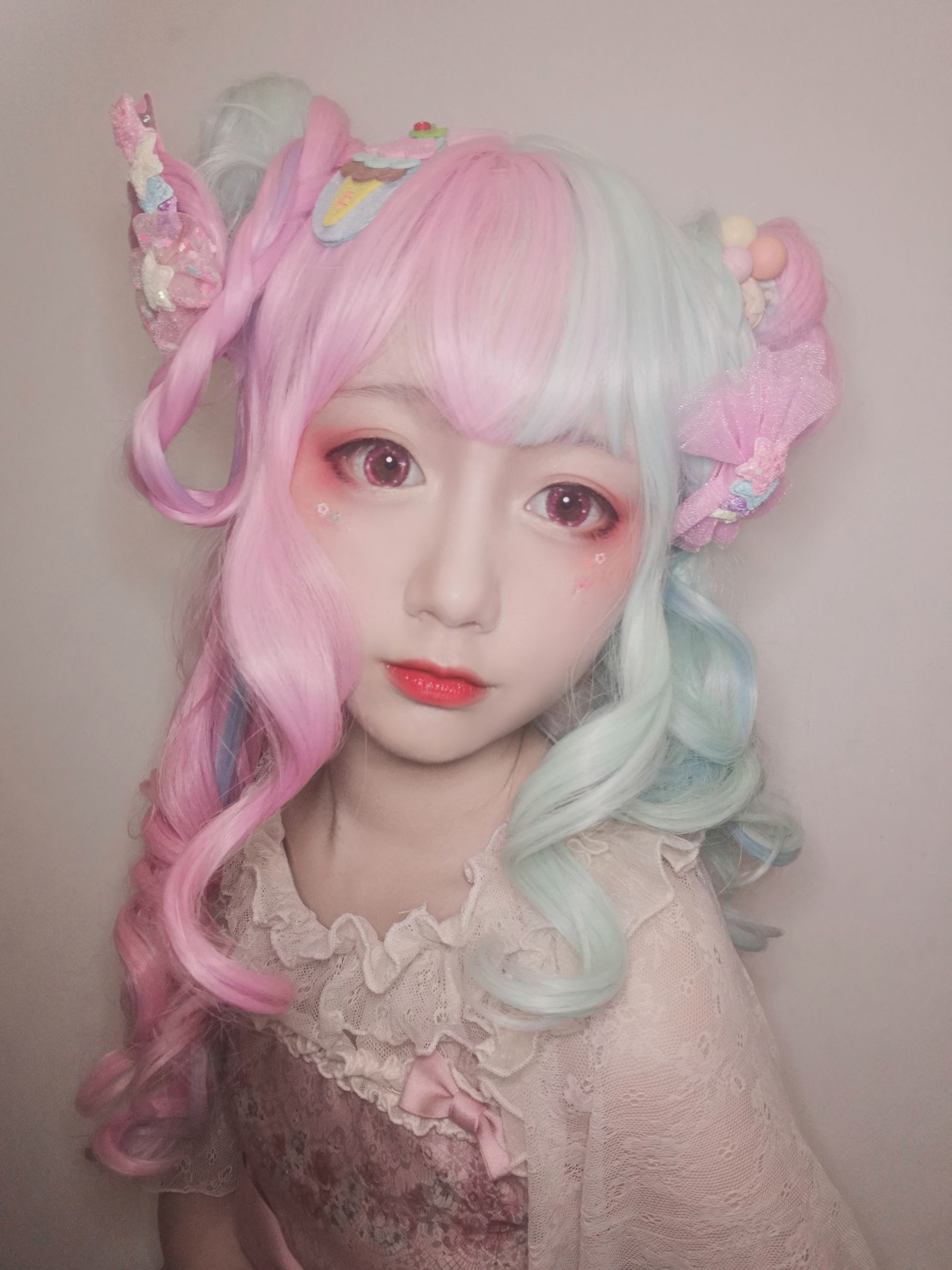 动漫博主弦音sic – lolita草莓薄荷冰淇淋 [7P]
