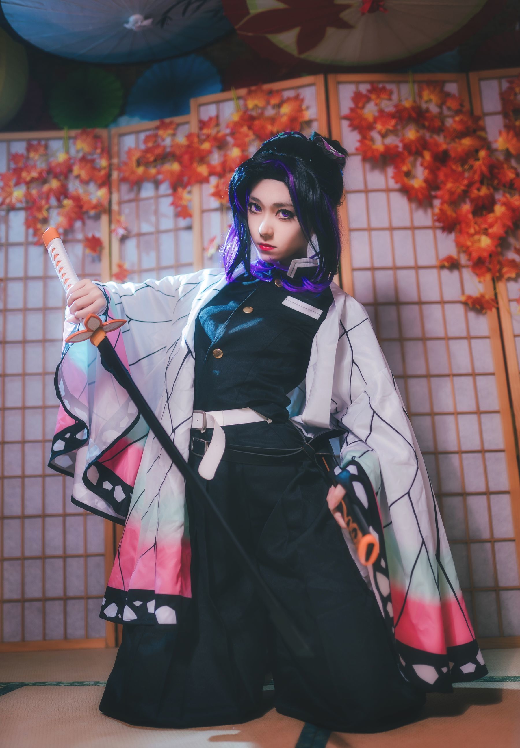 动漫博主南桃Momoko – 蝴蝶忍队服 [14P]