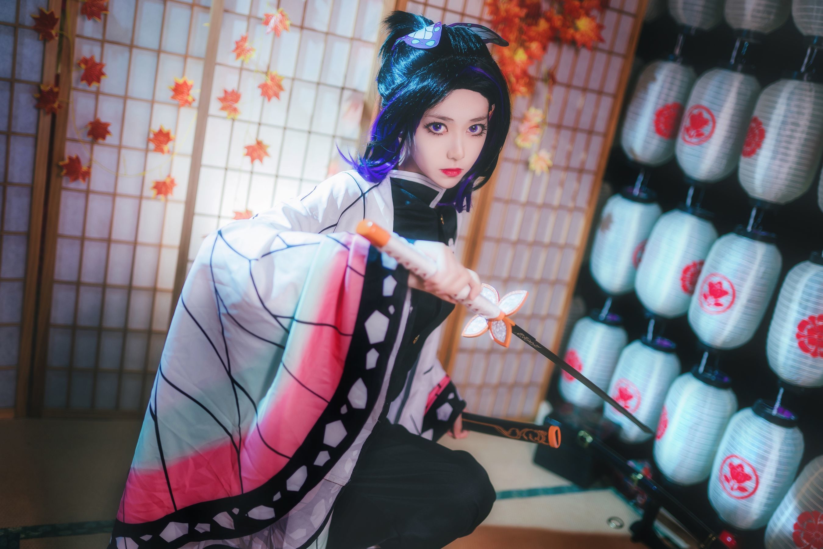 动漫博主南桃Momoko – 蝴蝶忍队服 [14P]