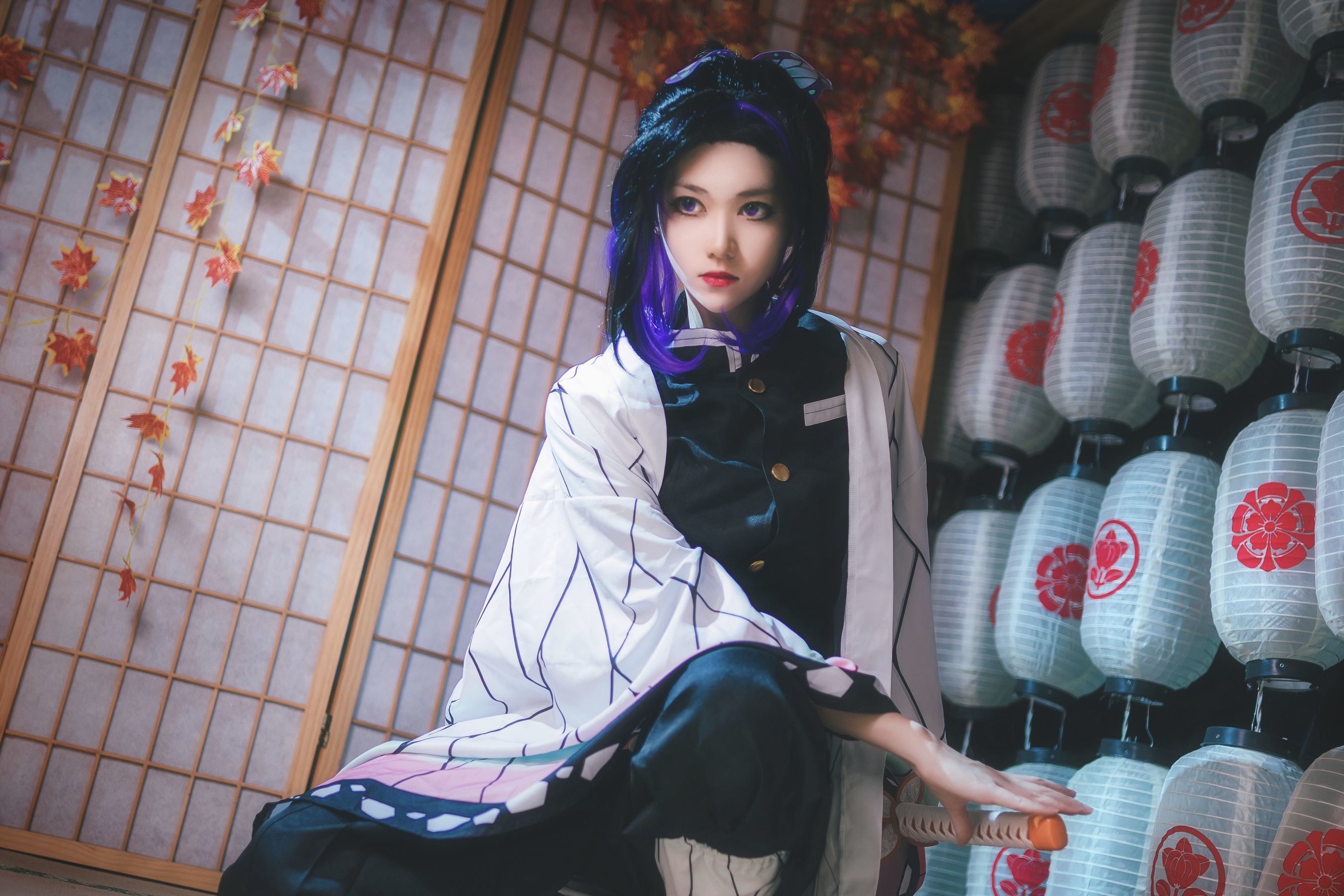 动漫博主南桃Momoko – 蝴蝶忍队服 [14P]