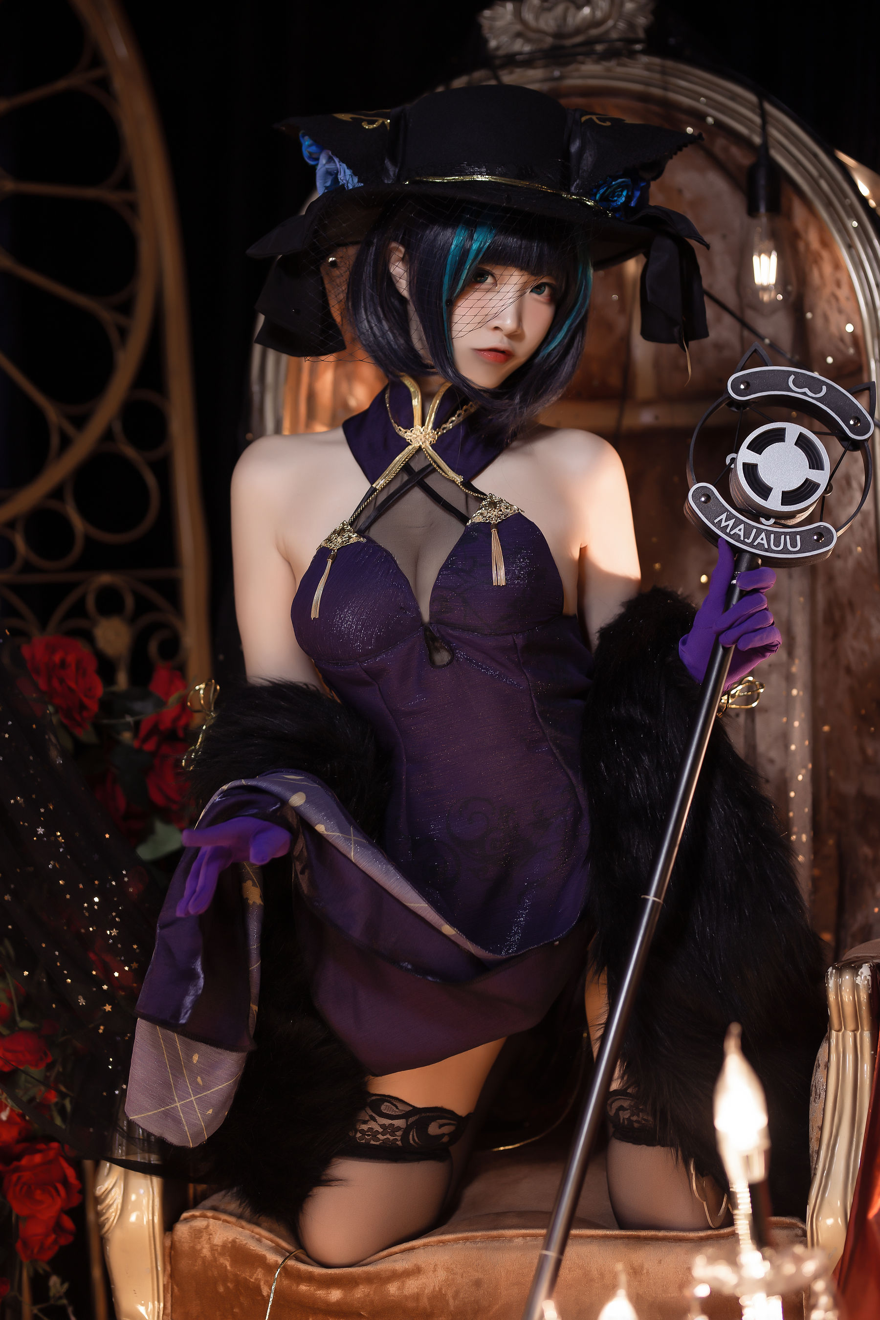 人气Coser二佐Nisa – 柴郡 音乐绚烂 [9P]
