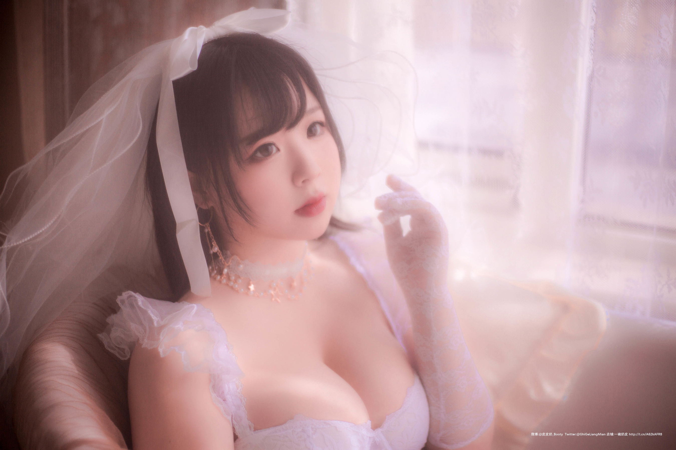 皮皮奶可可爱了啦 – 朦胧婚纱 [66P]