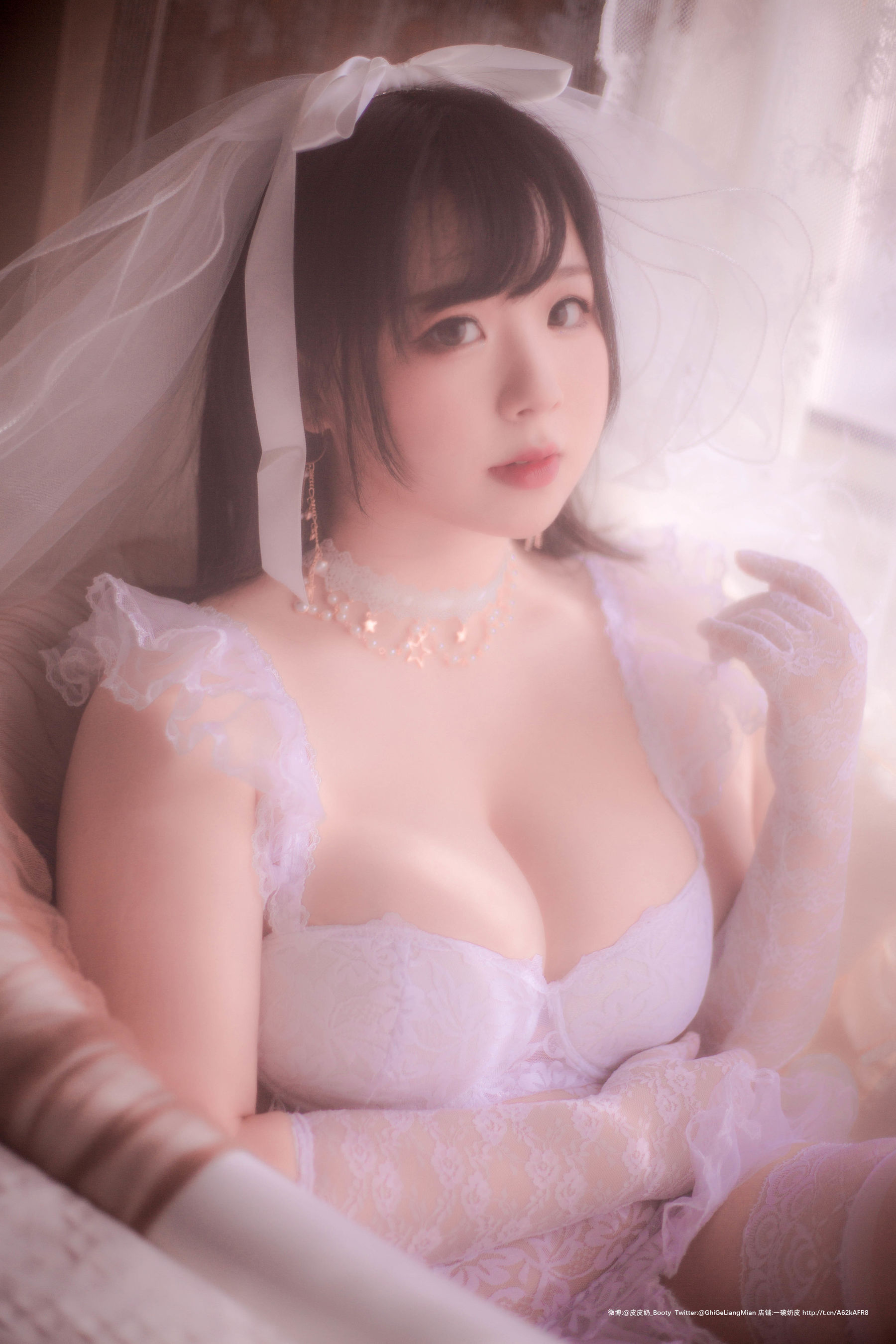 皮皮奶可可爱了啦 – 朦胧婚纱 [66P]