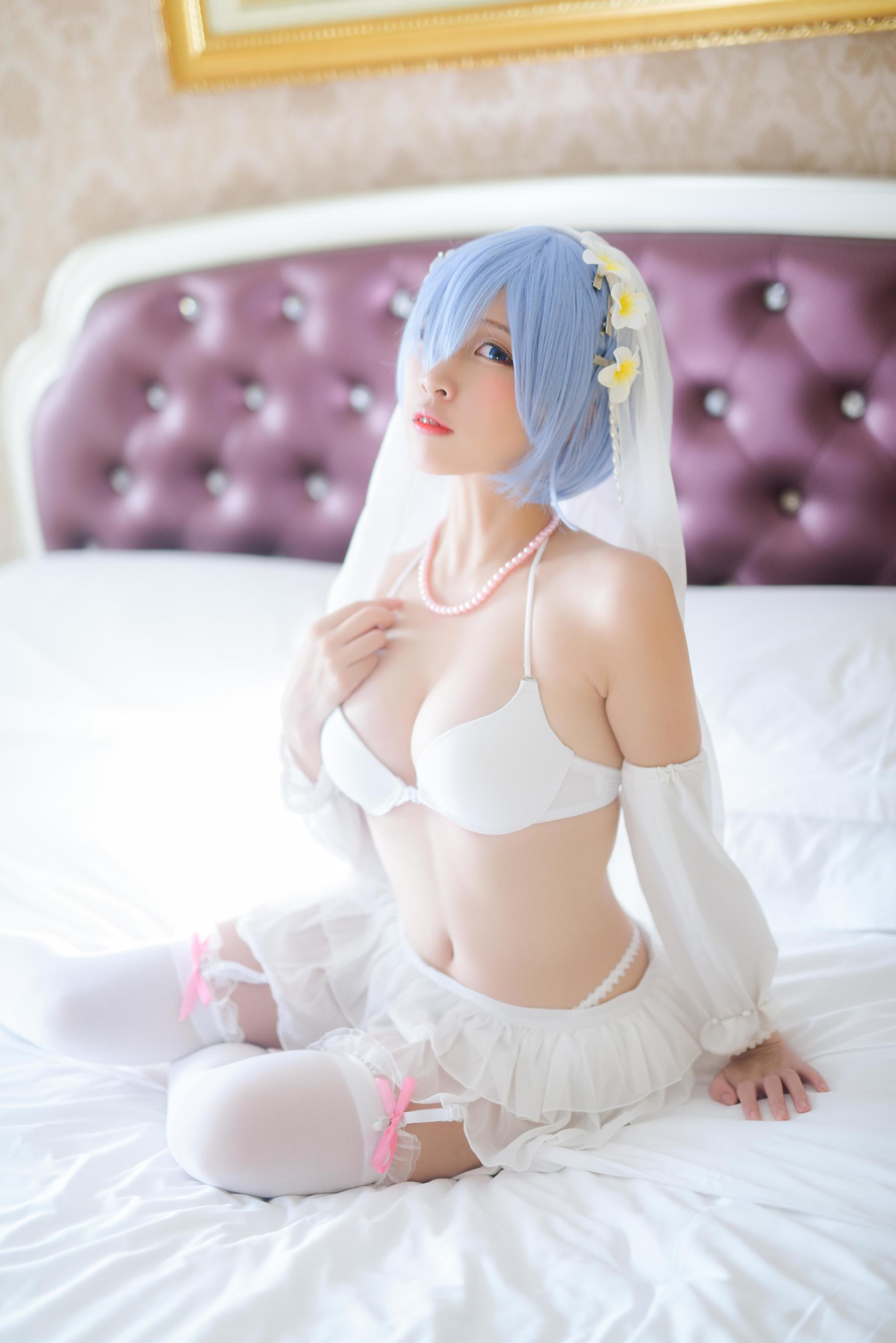 人气Coser二佐Nisa 蕾姆婚纱 [35P]