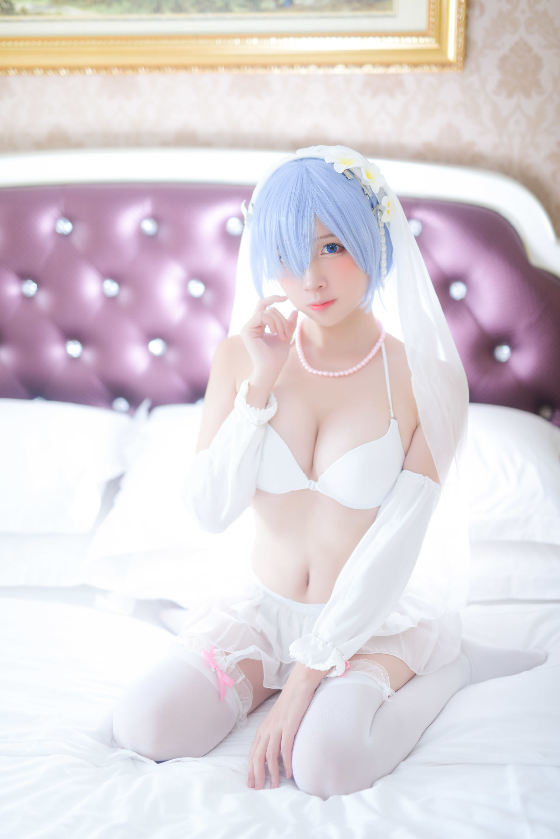 人气Coser二佐Nisa 蕾姆婚纱 [35P]