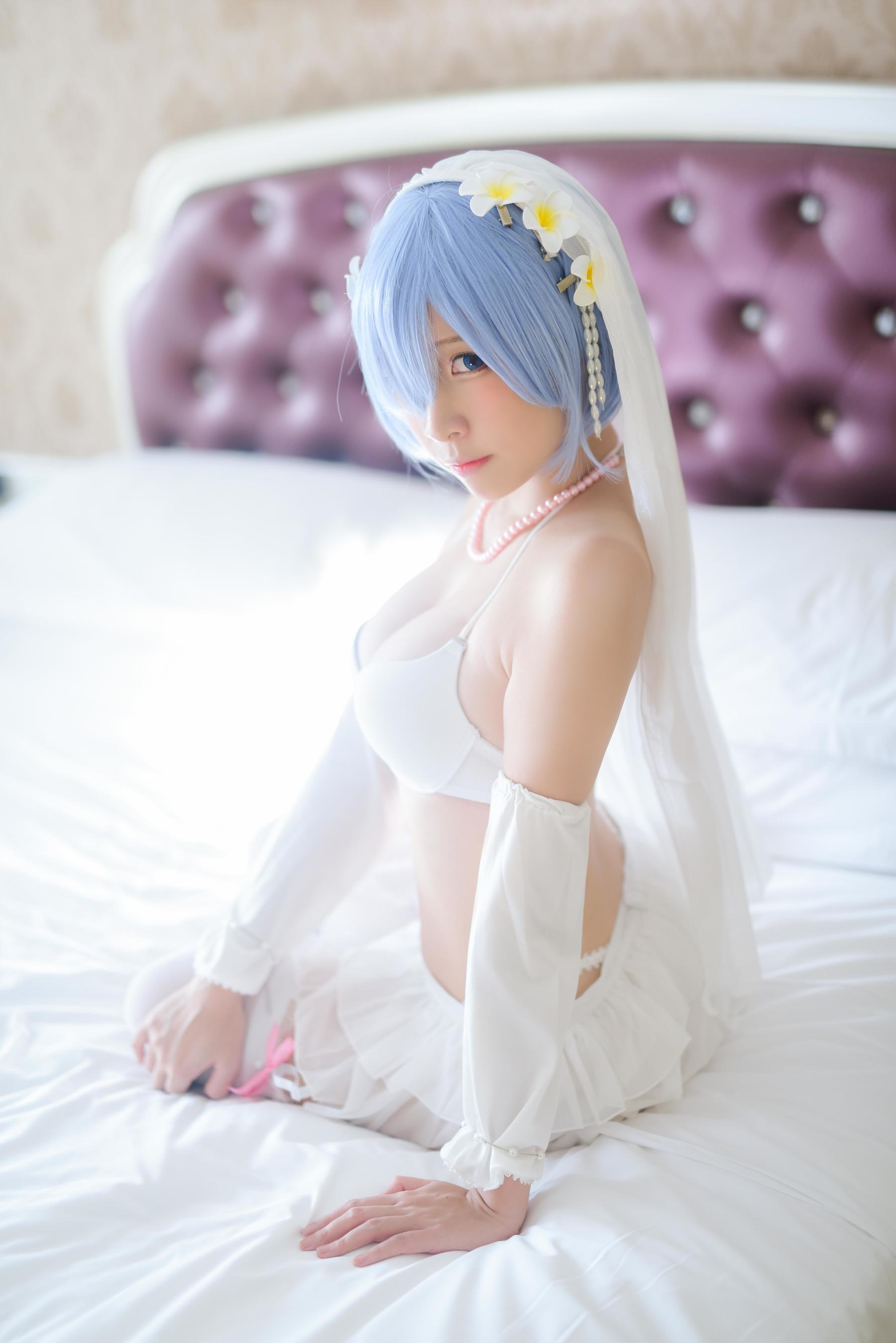 人气Coser二佐Nisa 蕾姆婚纱 [35P]