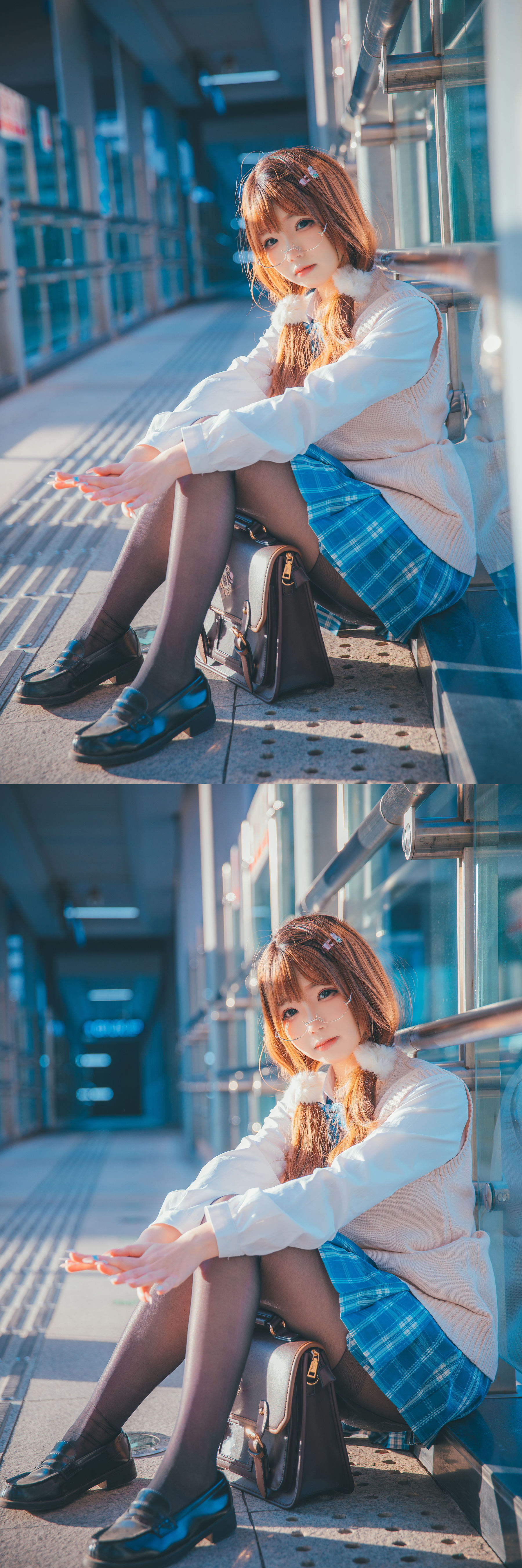 动漫博主雪晴Astra – JK夕阳 [25P]