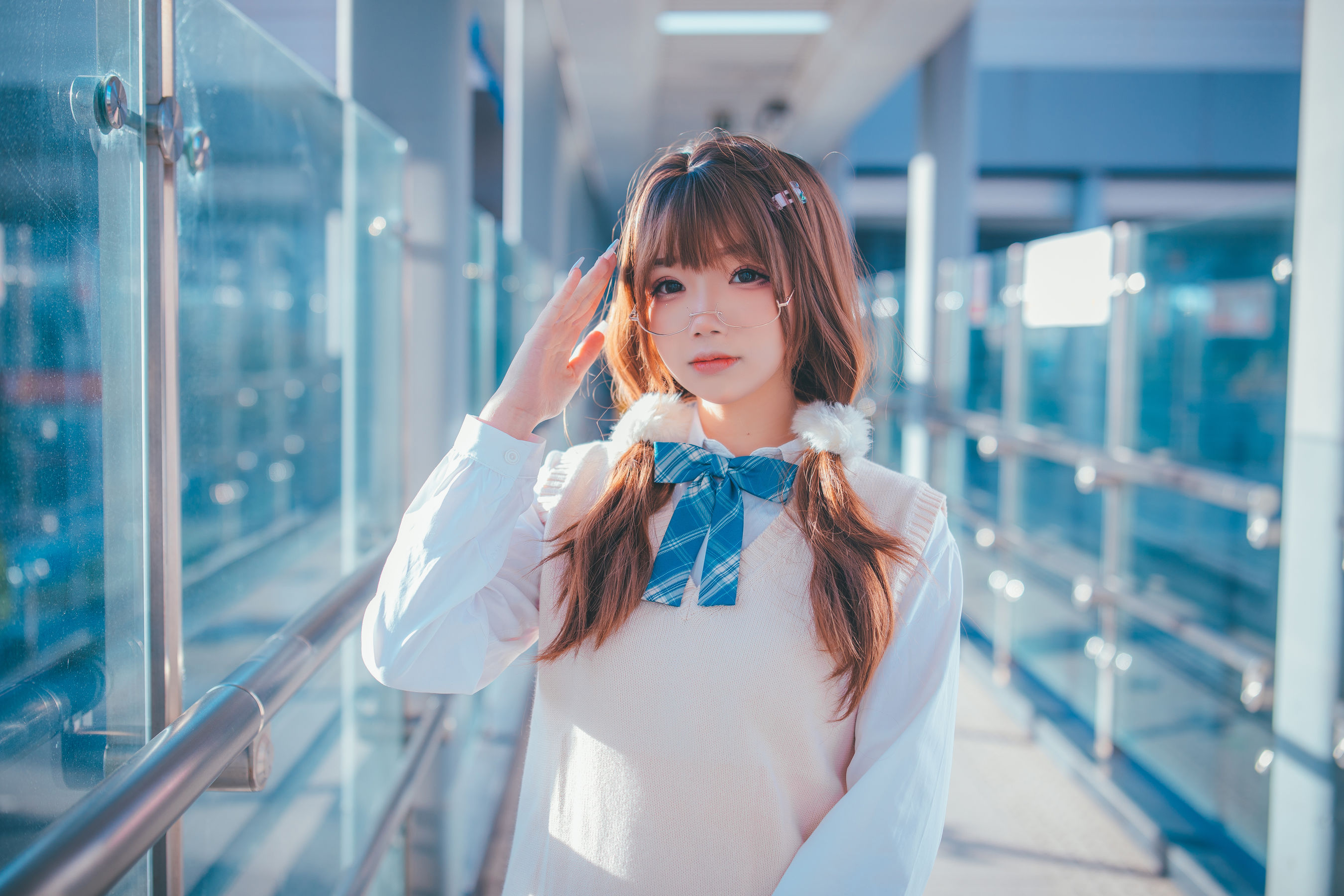 动漫博主雪晴Astra – JK夕阳 [25P]