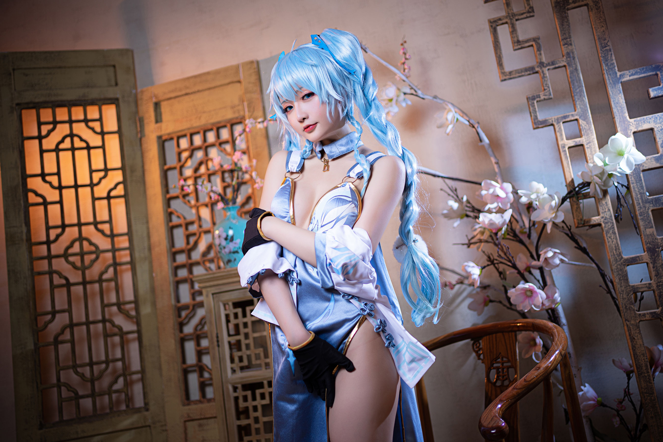 Coser小姐姐星之迟迟 – 秘密花园 PA15翠雀媚 [14P]