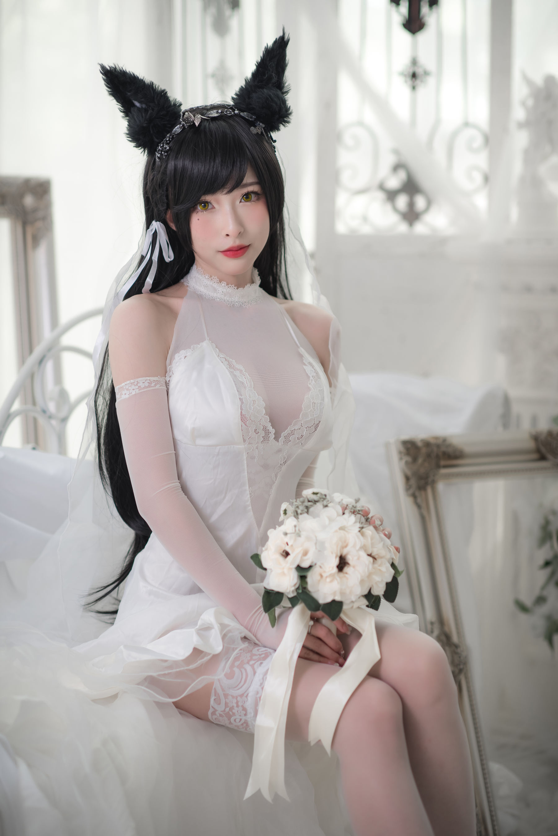 尤物清水由乃 – 爱宕婚纱 [49P]