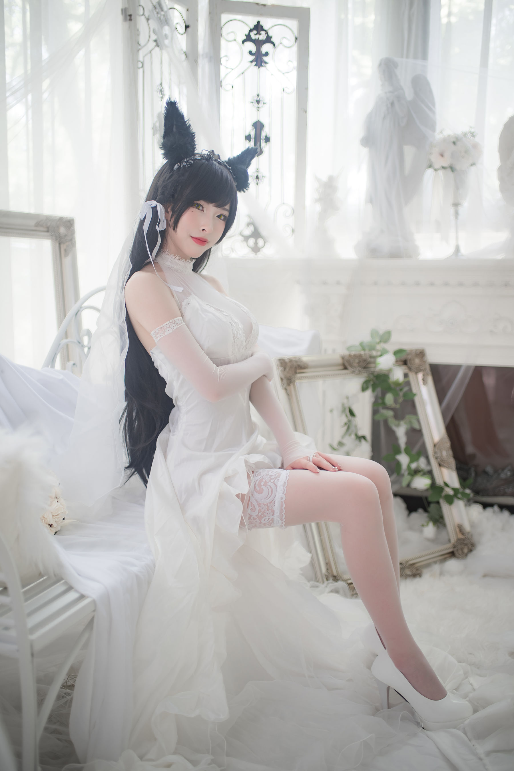 尤物清水由乃 – 爱宕婚纱 [49P]