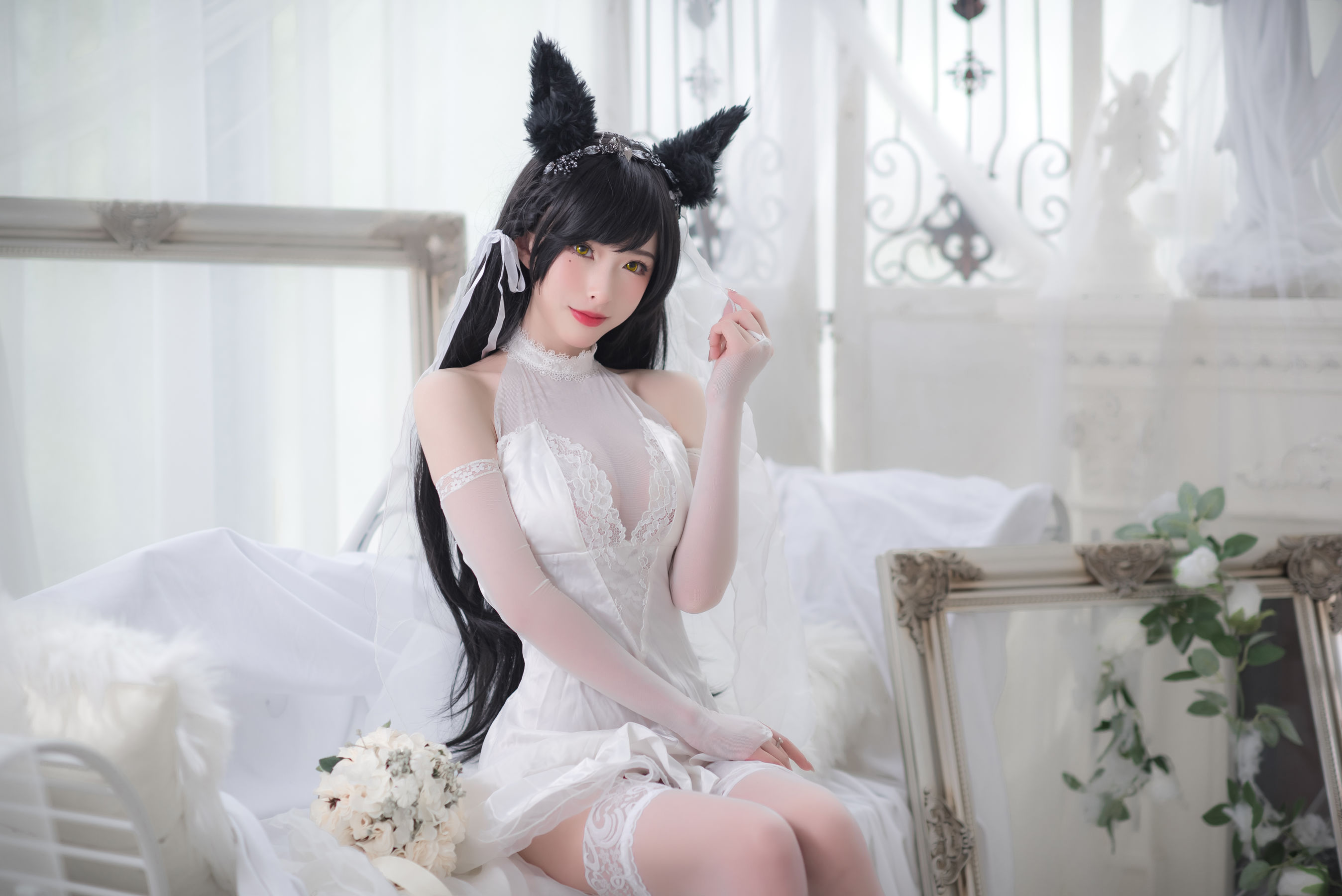 尤物清水由乃 – 爱宕婚纱 [49P]