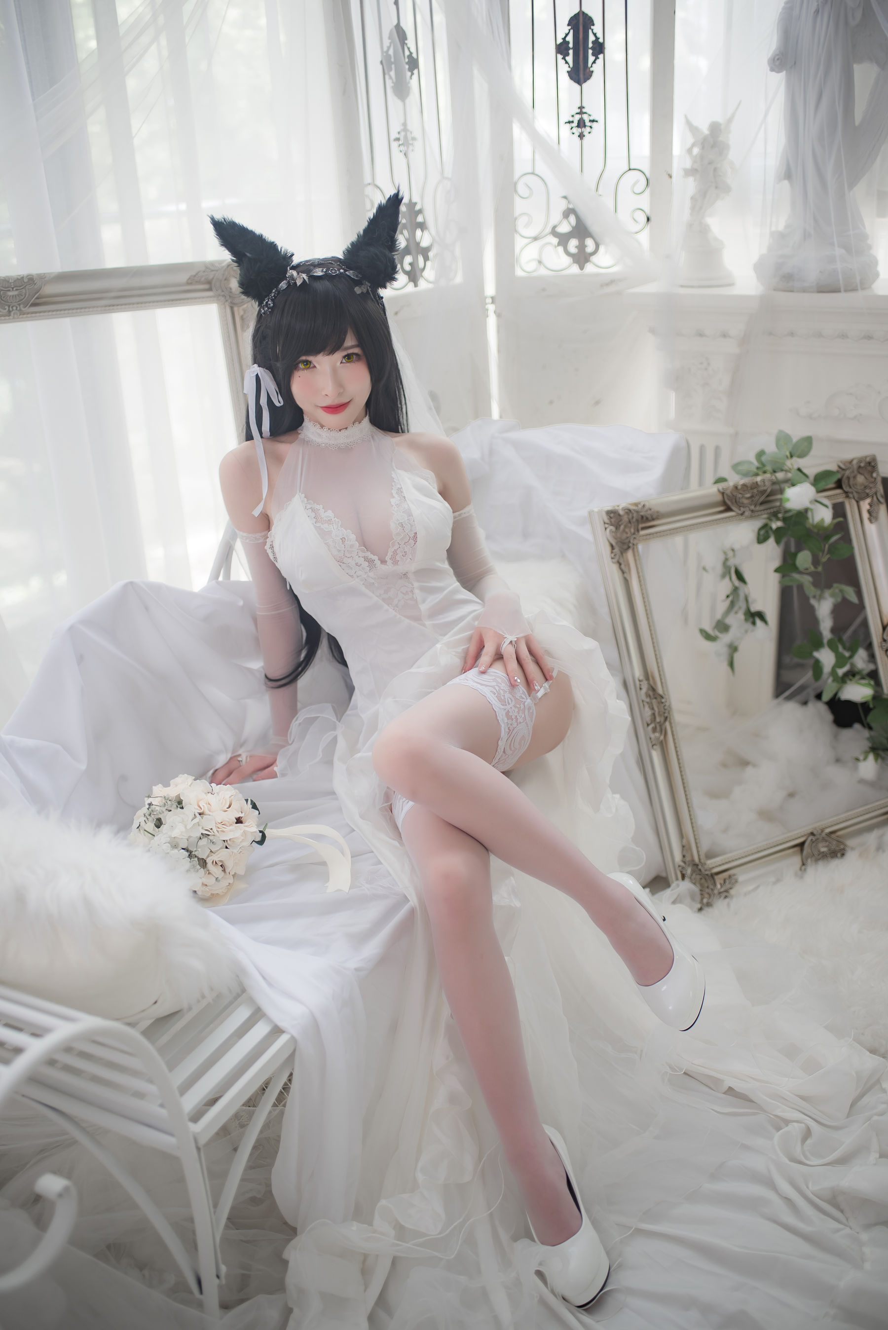 尤物清水由乃 – 爱宕婚纱 [49P]