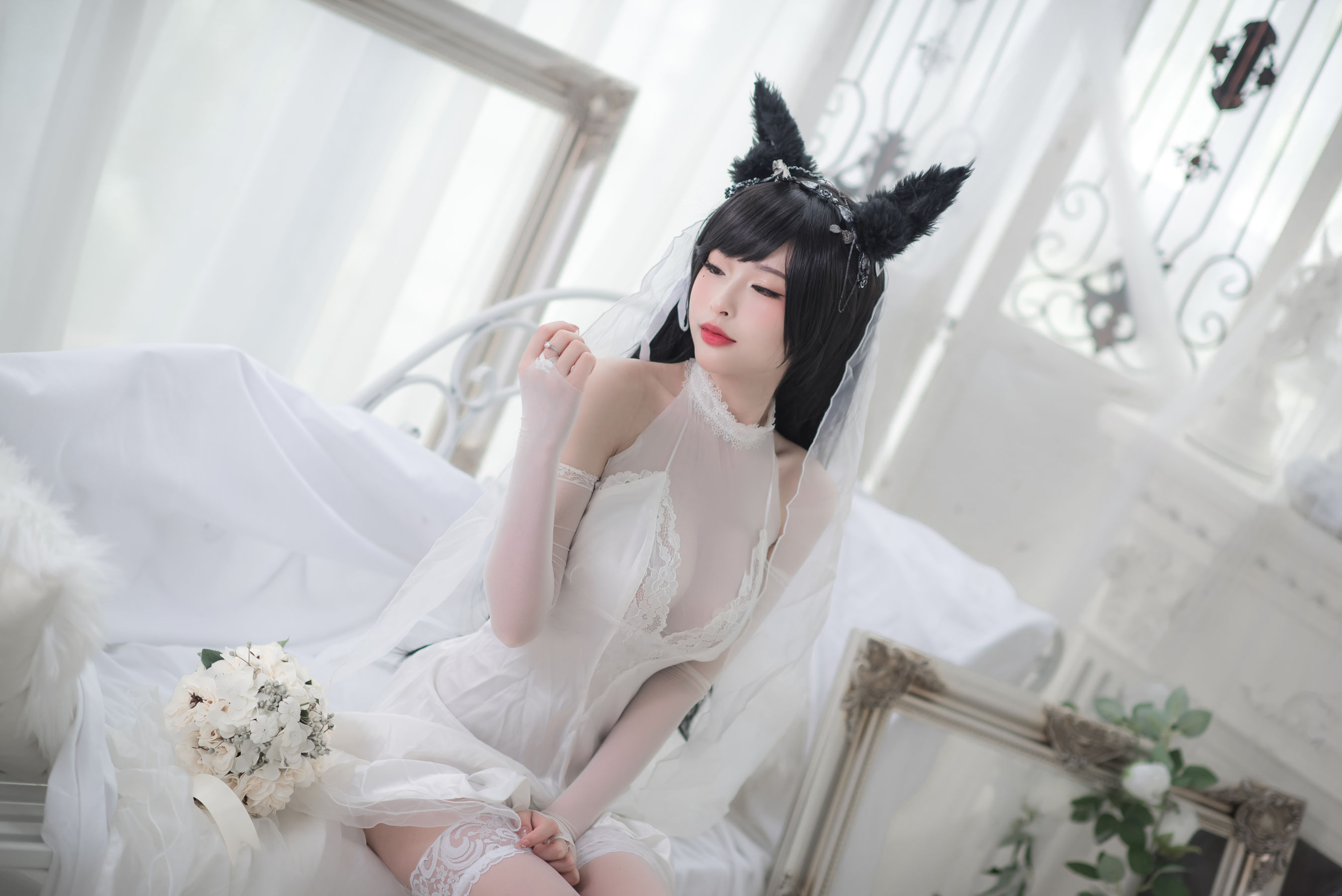 尤物清水由乃 – 爱宕婚纱 [49P]