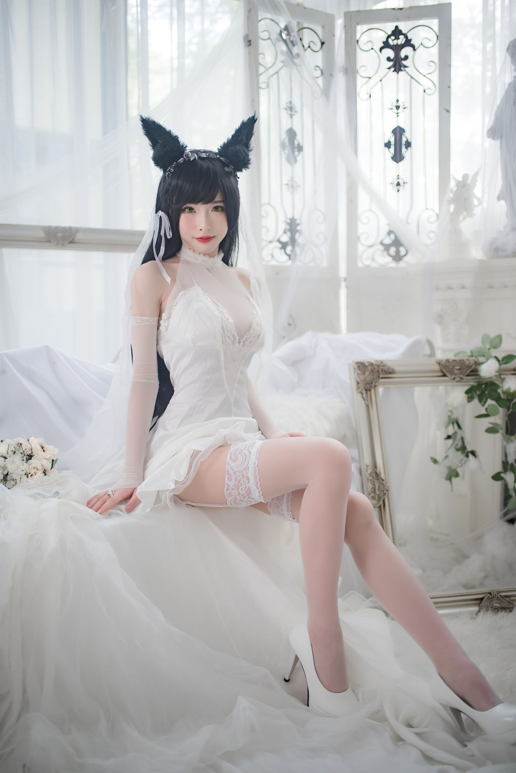 尤物清水由乃 – 爱宕婚纱 [49P]