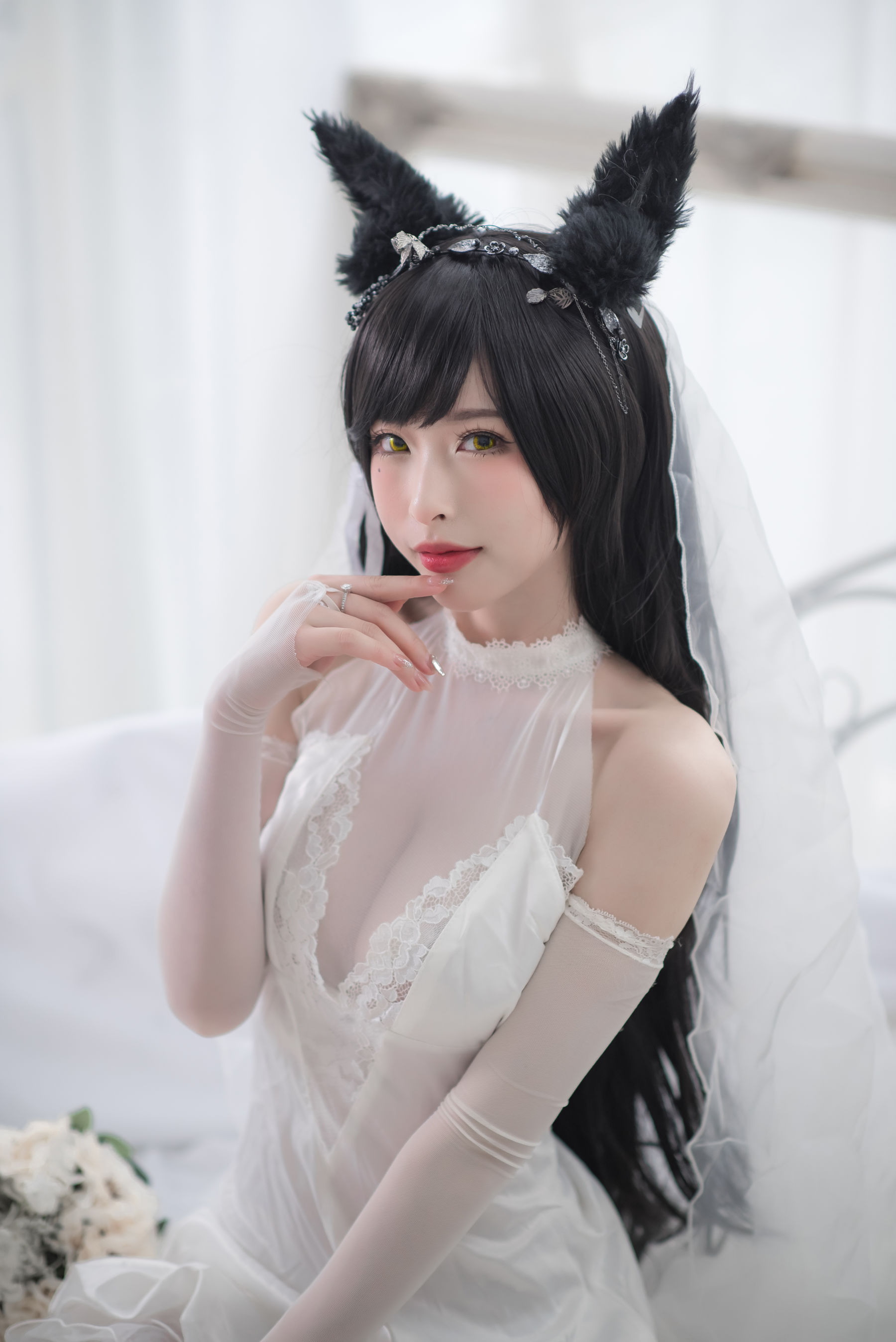 尤物清水由乃 – 爱宕婚纱 [49P]