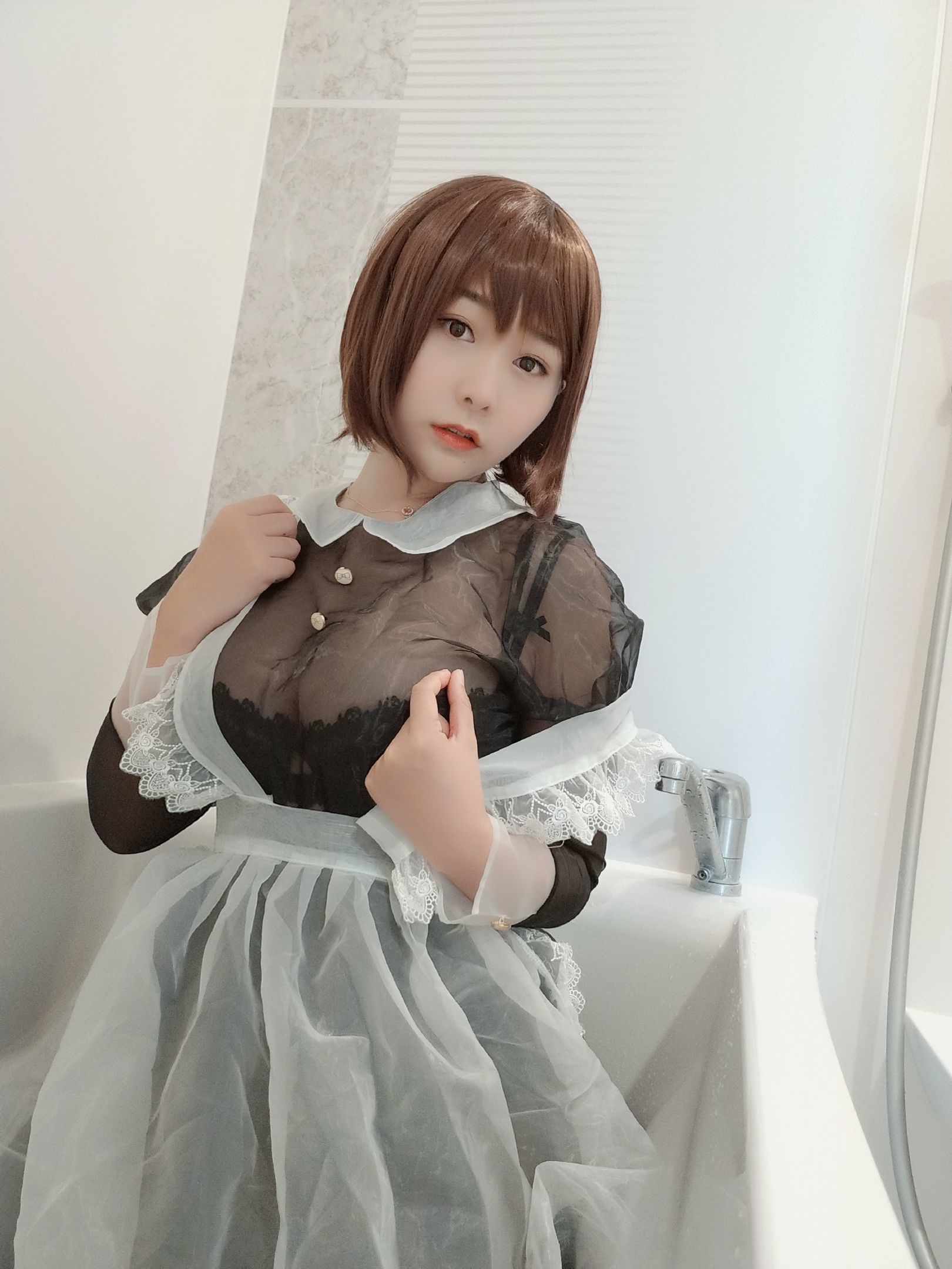 性感Coser三刀刀Miido 透明女仆 [32P]