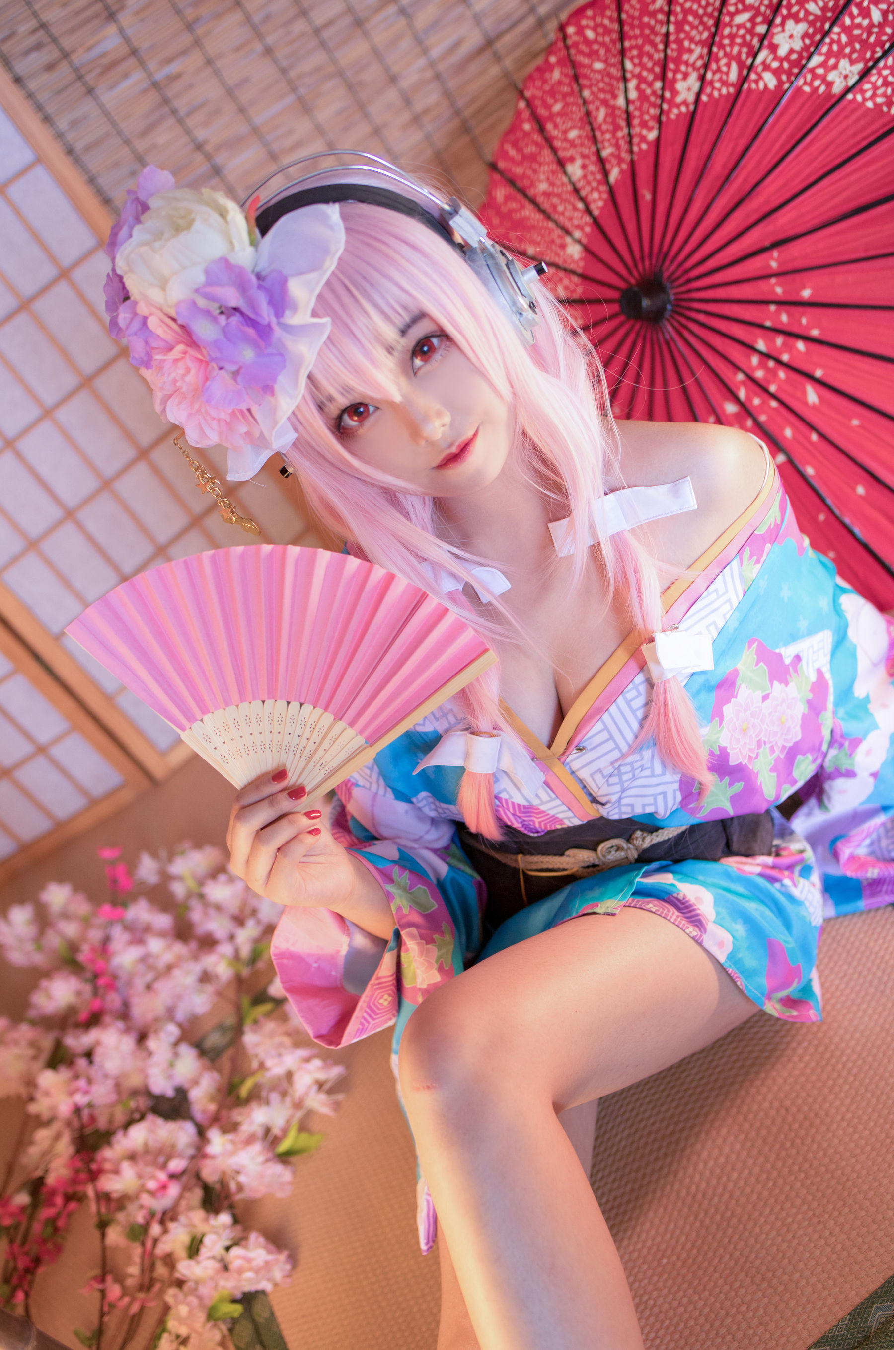 [Cosplay写真] 萌系小姐姐蜜汁猫裘 – 索尼子和服 [19P]