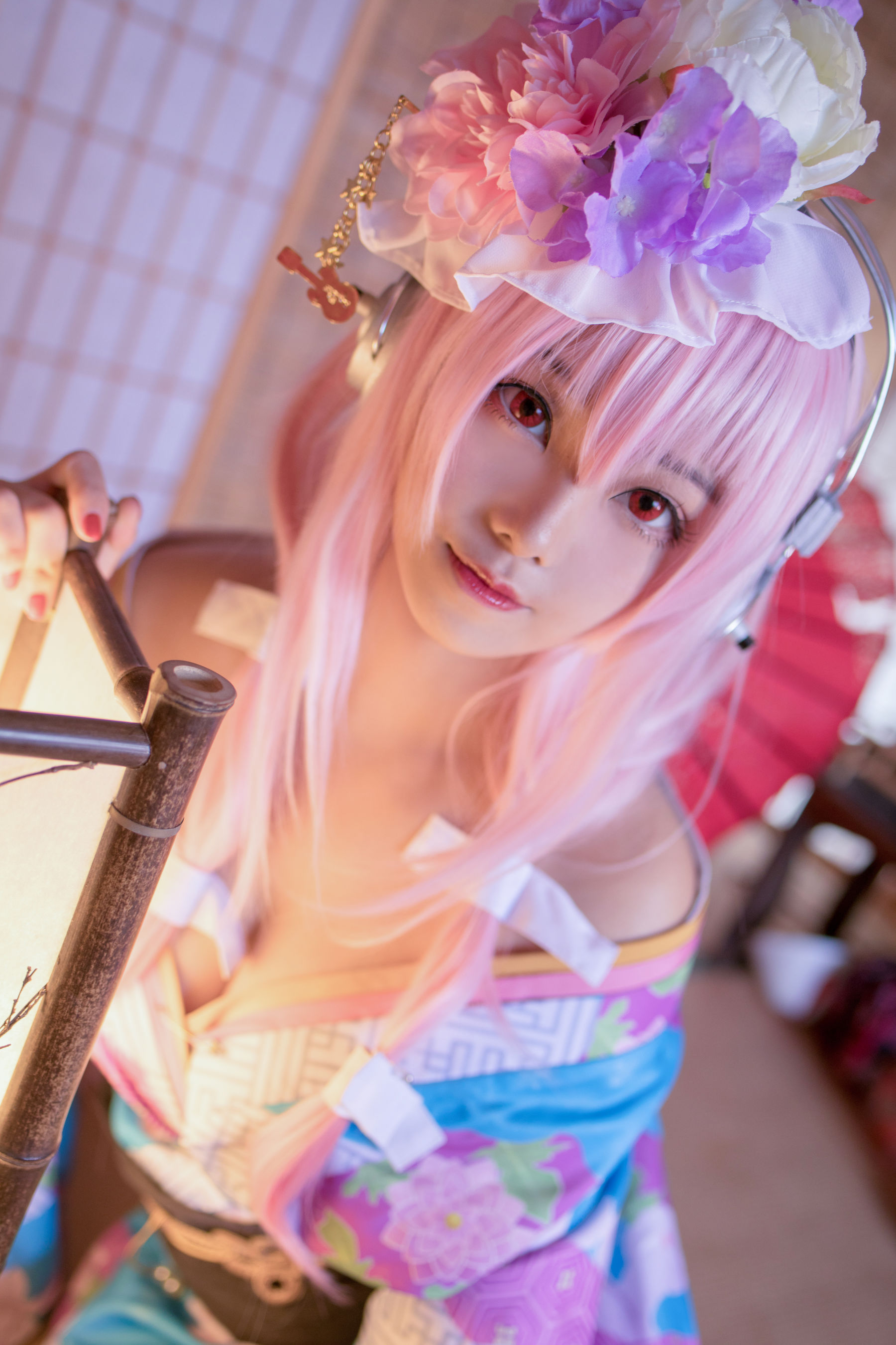 [Cosplay写真] 萌系小姐姐蜜汁猫裘 – 索尼子和服 [19P]