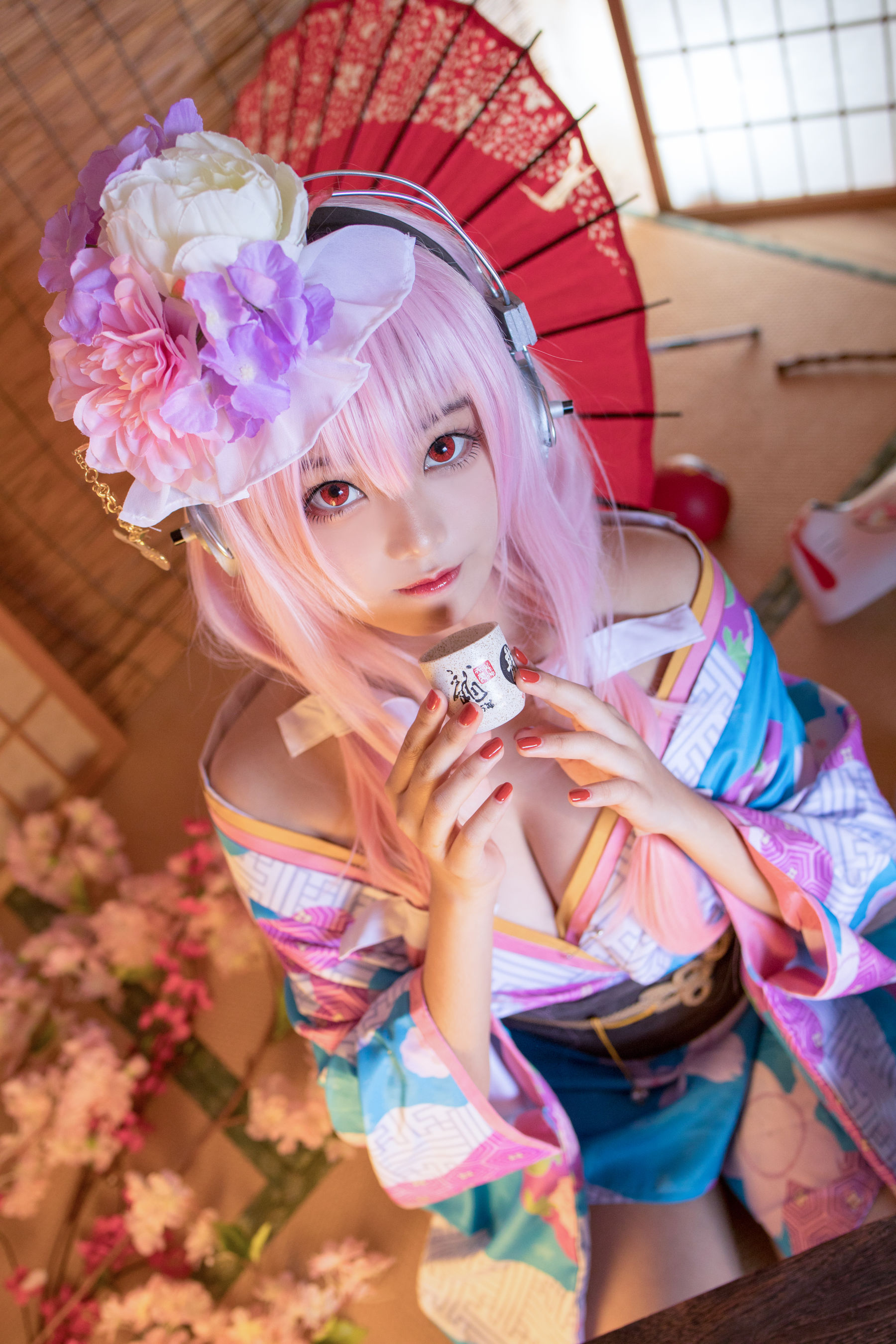 [Cosplay写真] 萌系小姐姐蜜汁猫裘 – 索尼子和服 [19P]