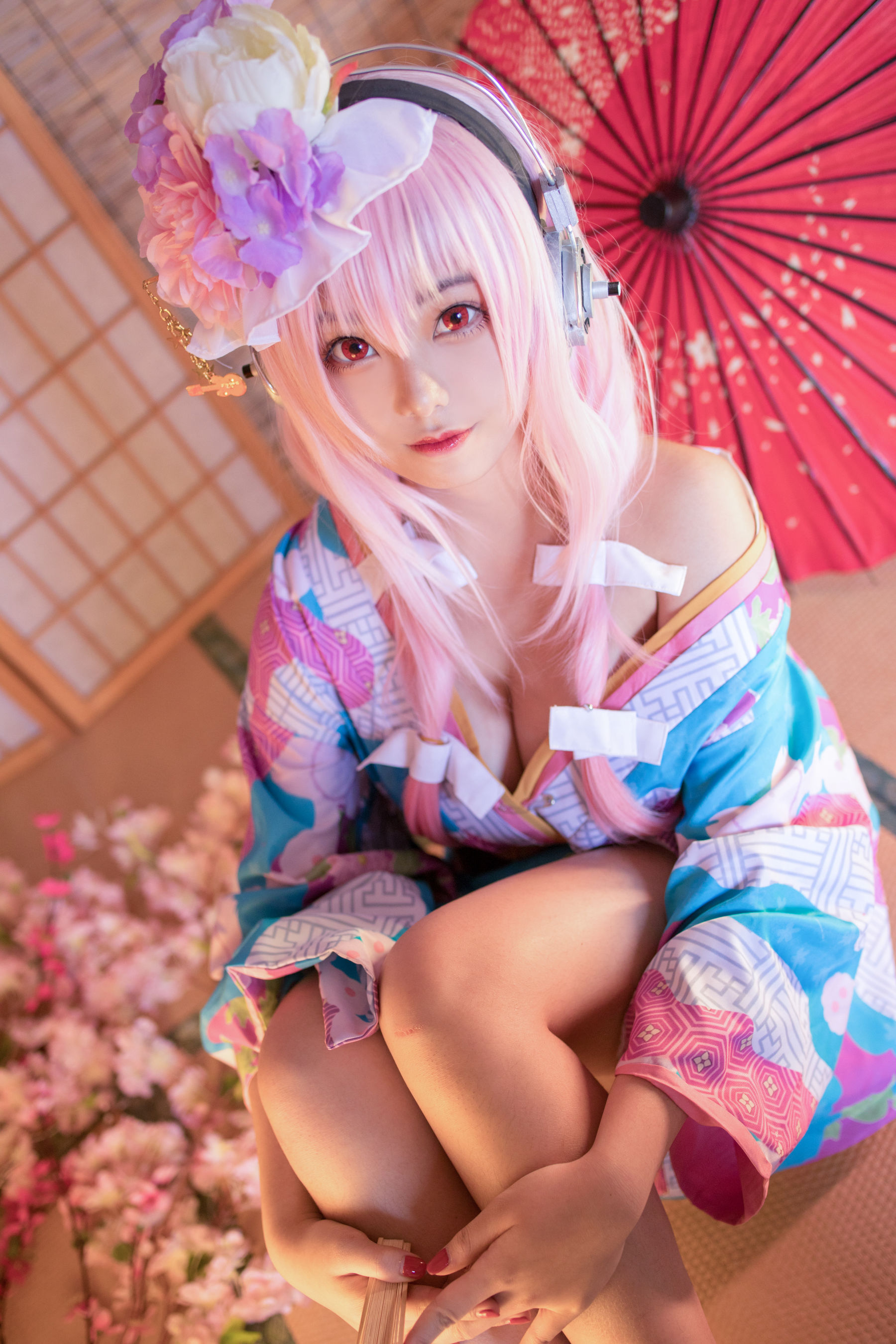 [Cosplay写真] 萌系小姐姐蜜汁猫裘 – 索尼子和服 [19P]