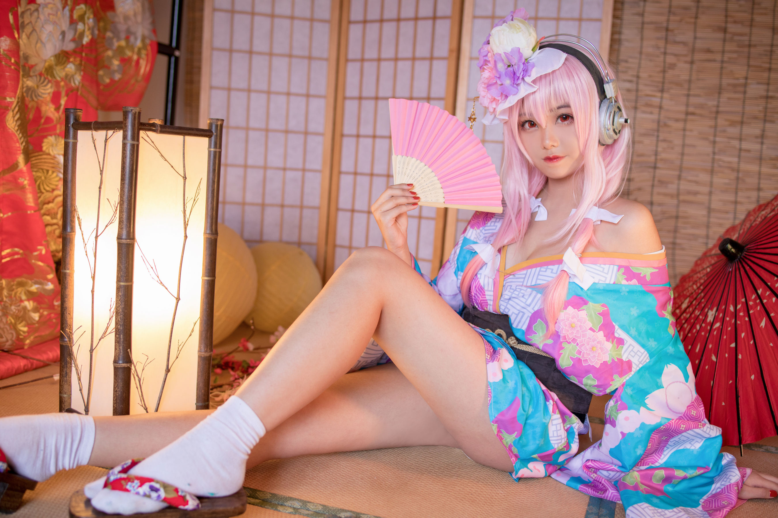 [Cosplay写真] 萌系小姐姐蜜汁猫裘 – 索尼子和服 [19P]