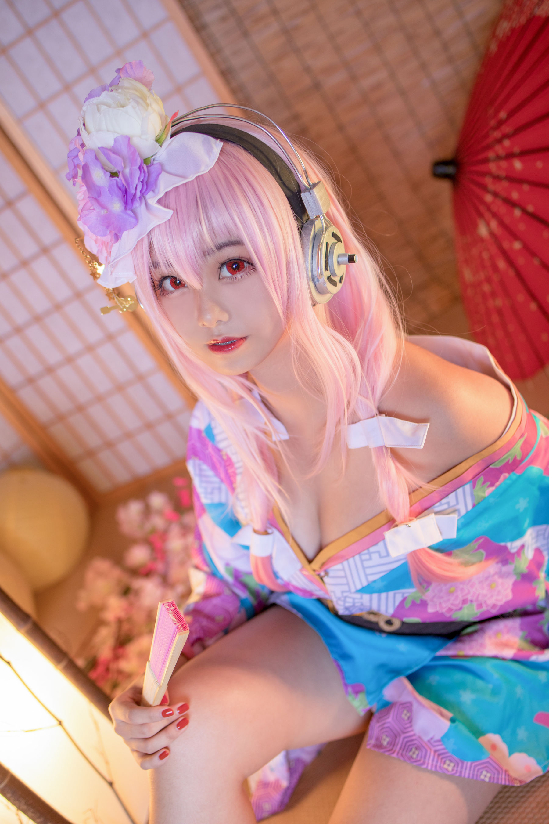 [Cosplay写真] 萌系小姐姐蜜汁猫裘 – 索尼子和服 [19P]