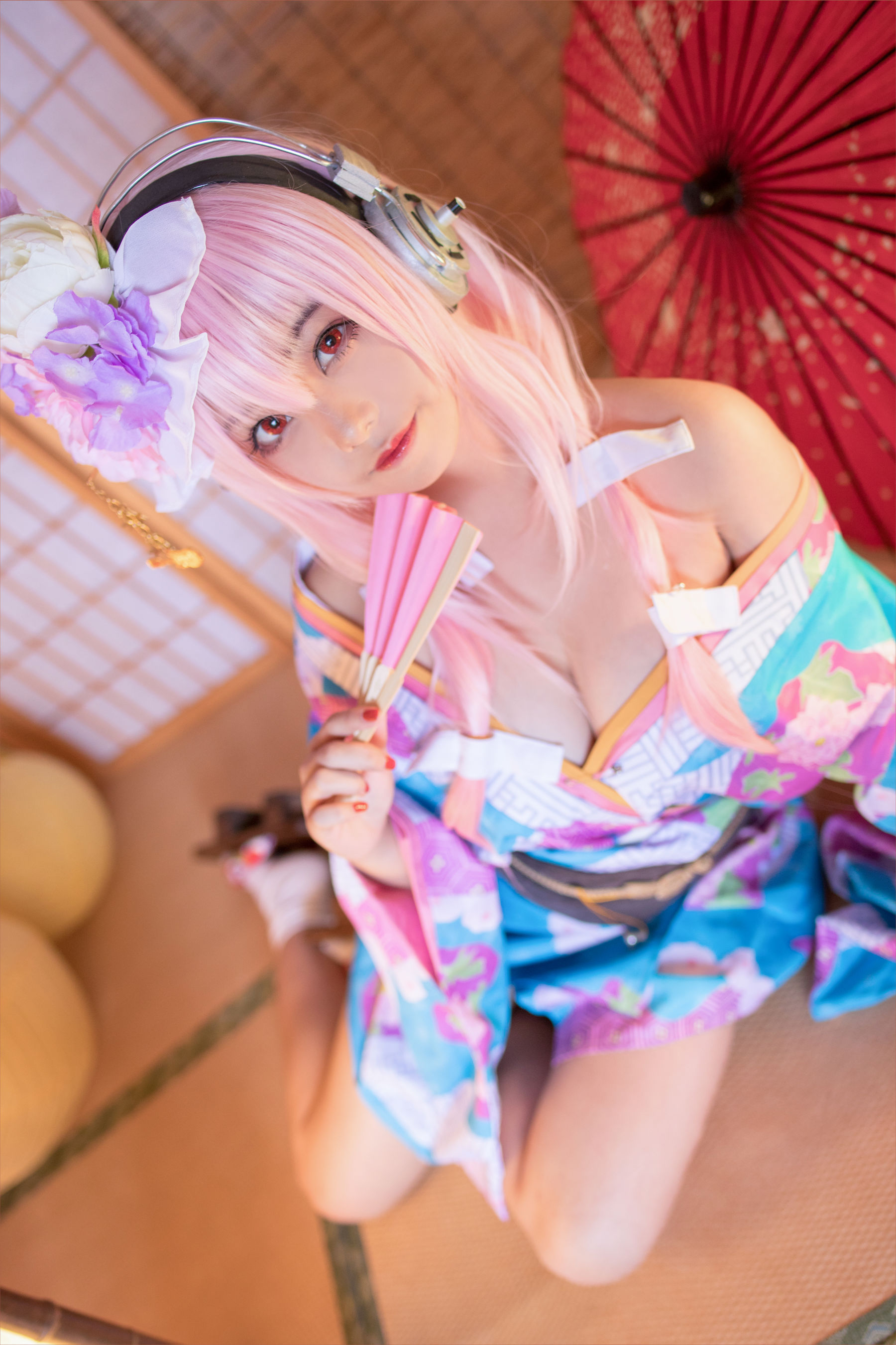 [Cosplay写真] 萌系小姐姐蜜汁猫裘 – 索尼子和服 [19P]