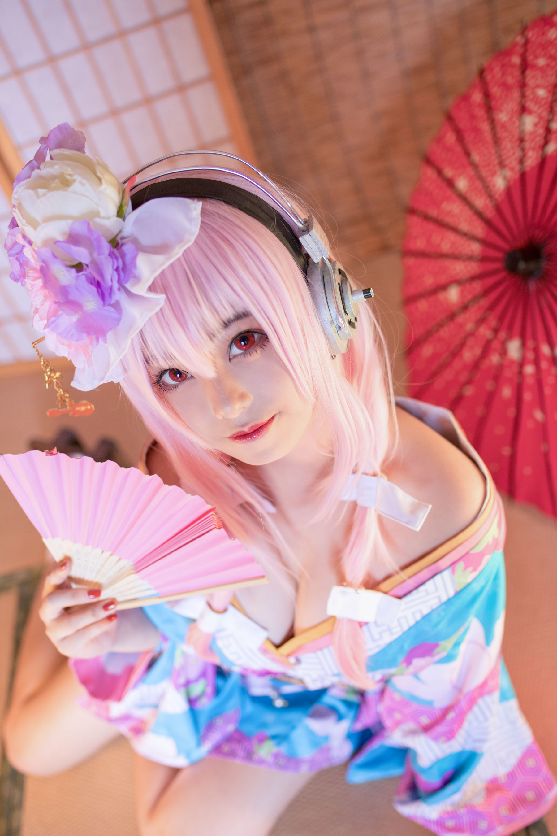 [Cosplay写真] 萌系小姐姐蜜汁猫裘 – 索尼子和服 [19P]