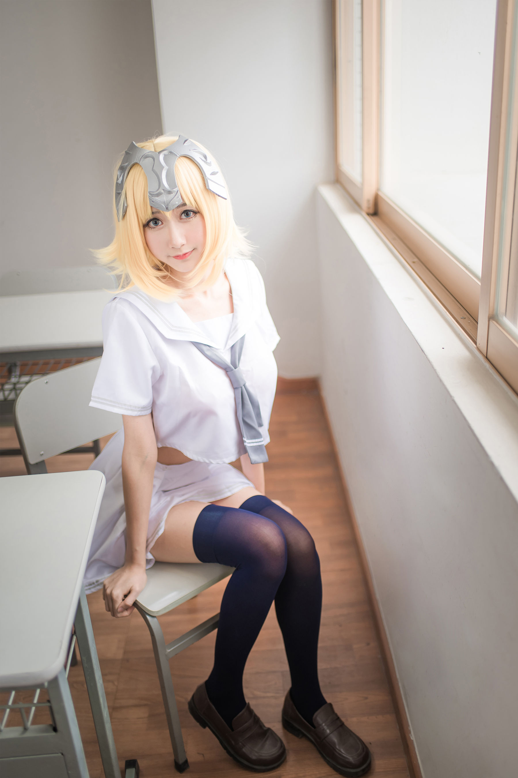 [萝莉COS] 木绵绵OwO – 贞德（白） [28P]