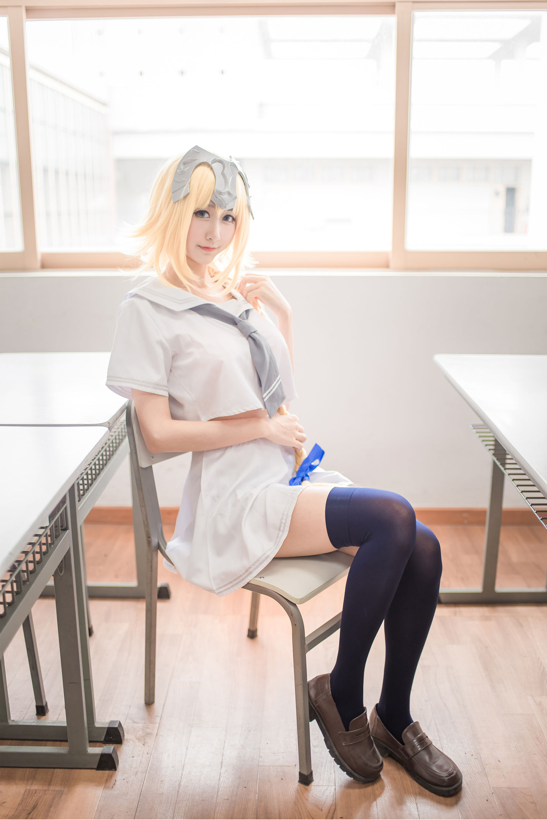 [萝莉COS] 木绵绵OwO – 贞德（白） [28P]
