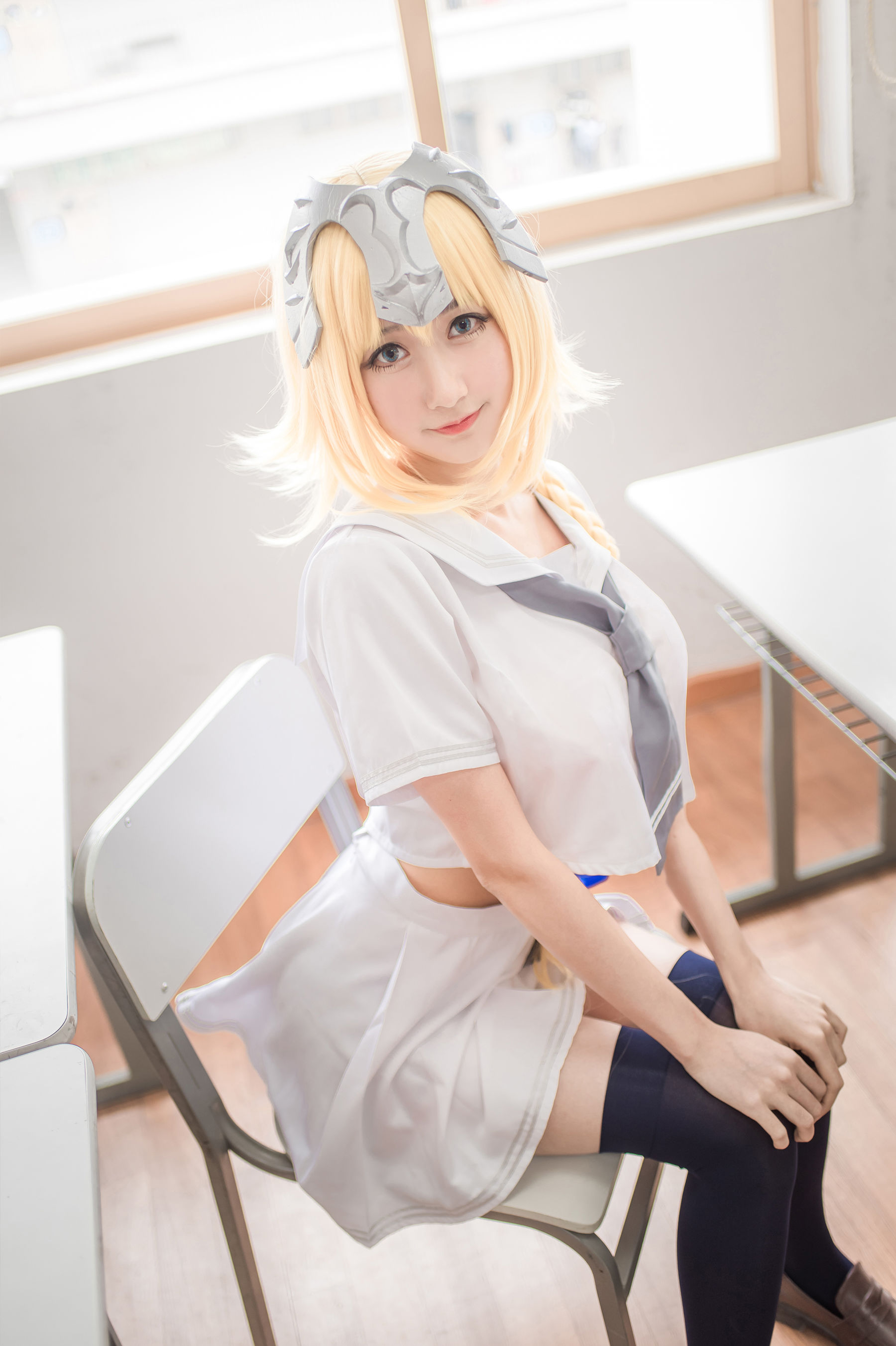 [萝莉COS] 木绵绵OwO – 贞德（白） [28P]