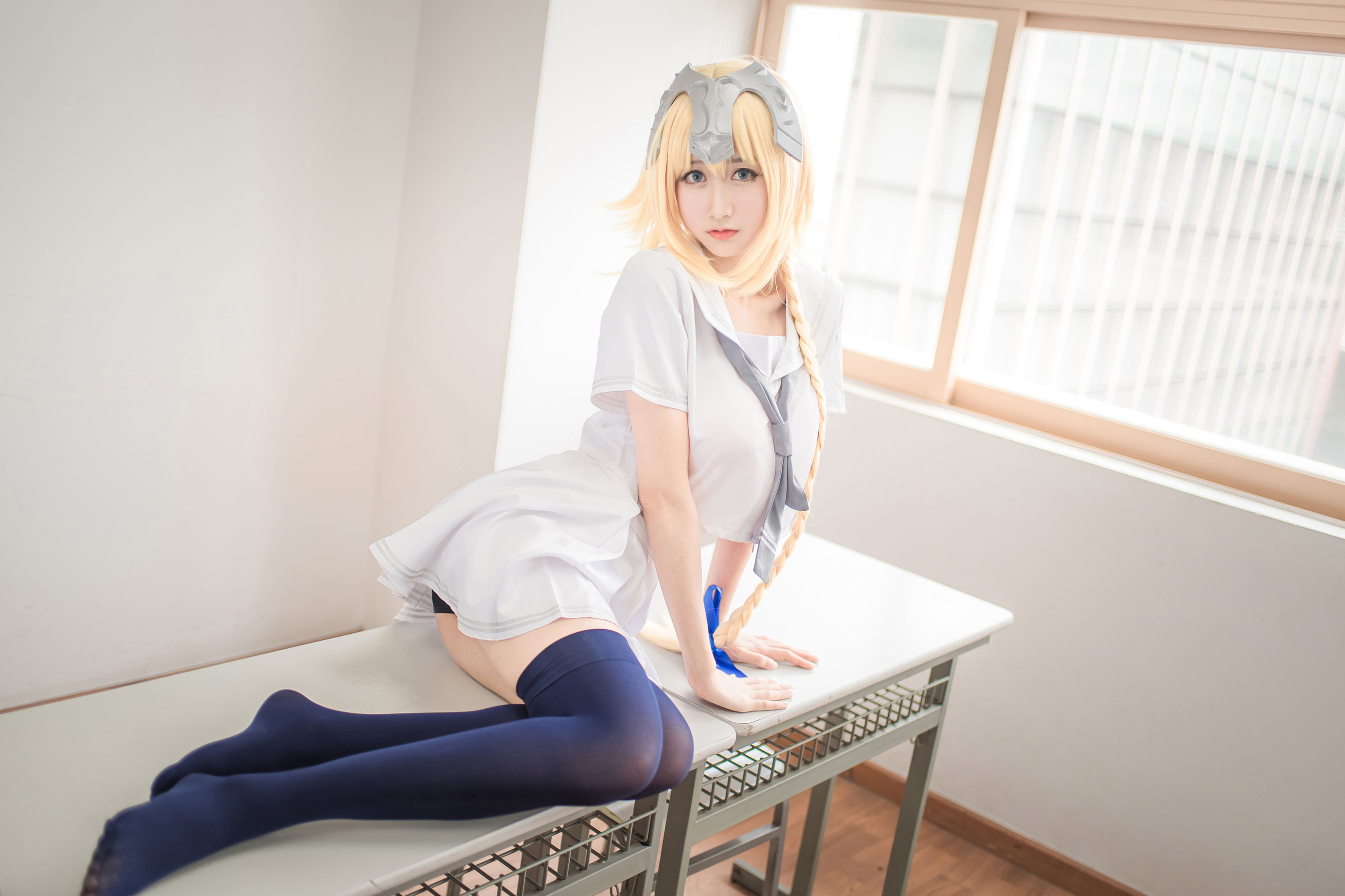 [萝莉COS] 木绵绵OwO – 贞德（白） [28P]