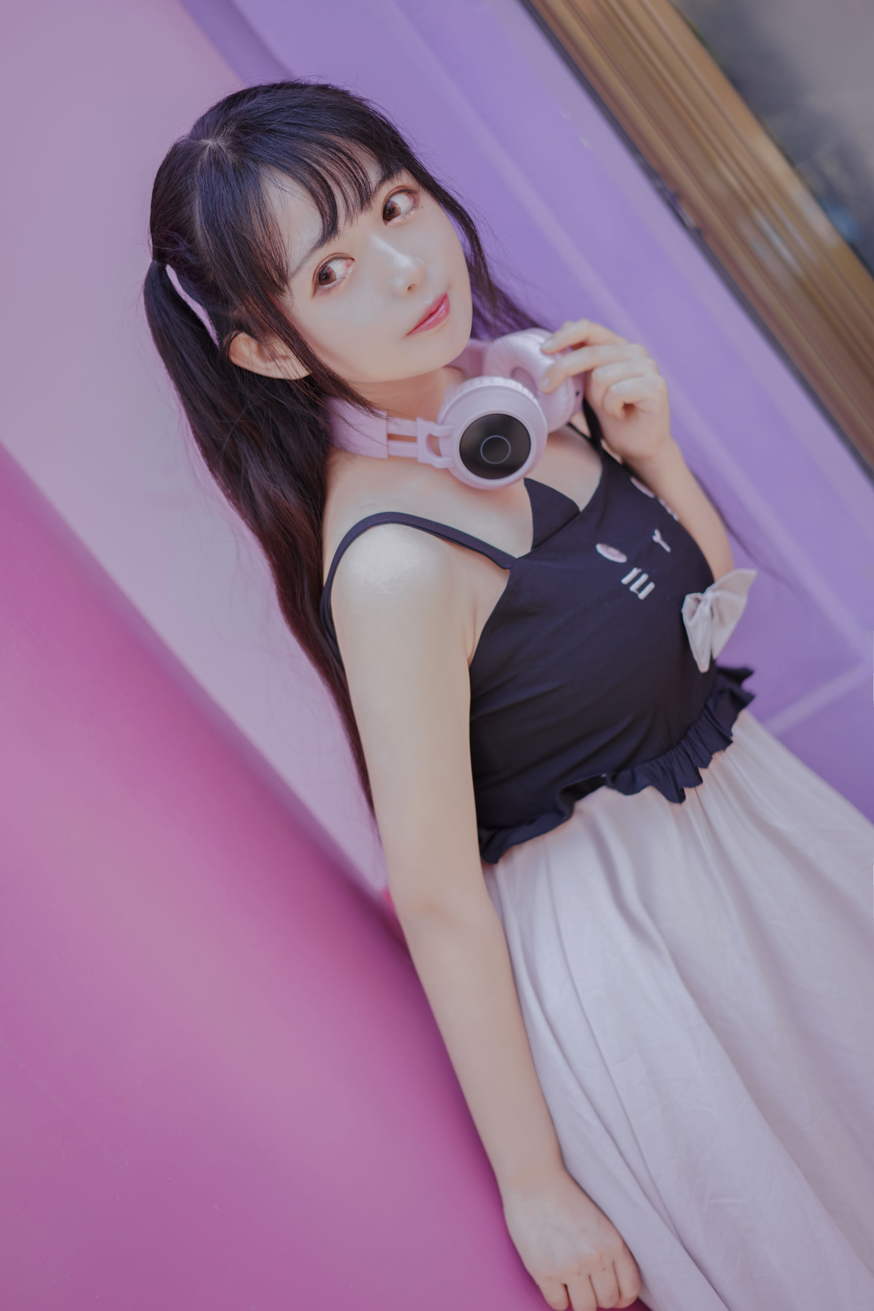 [Cosplay写真] 大眼萌妹黑猫猫OvO – pink [21P]