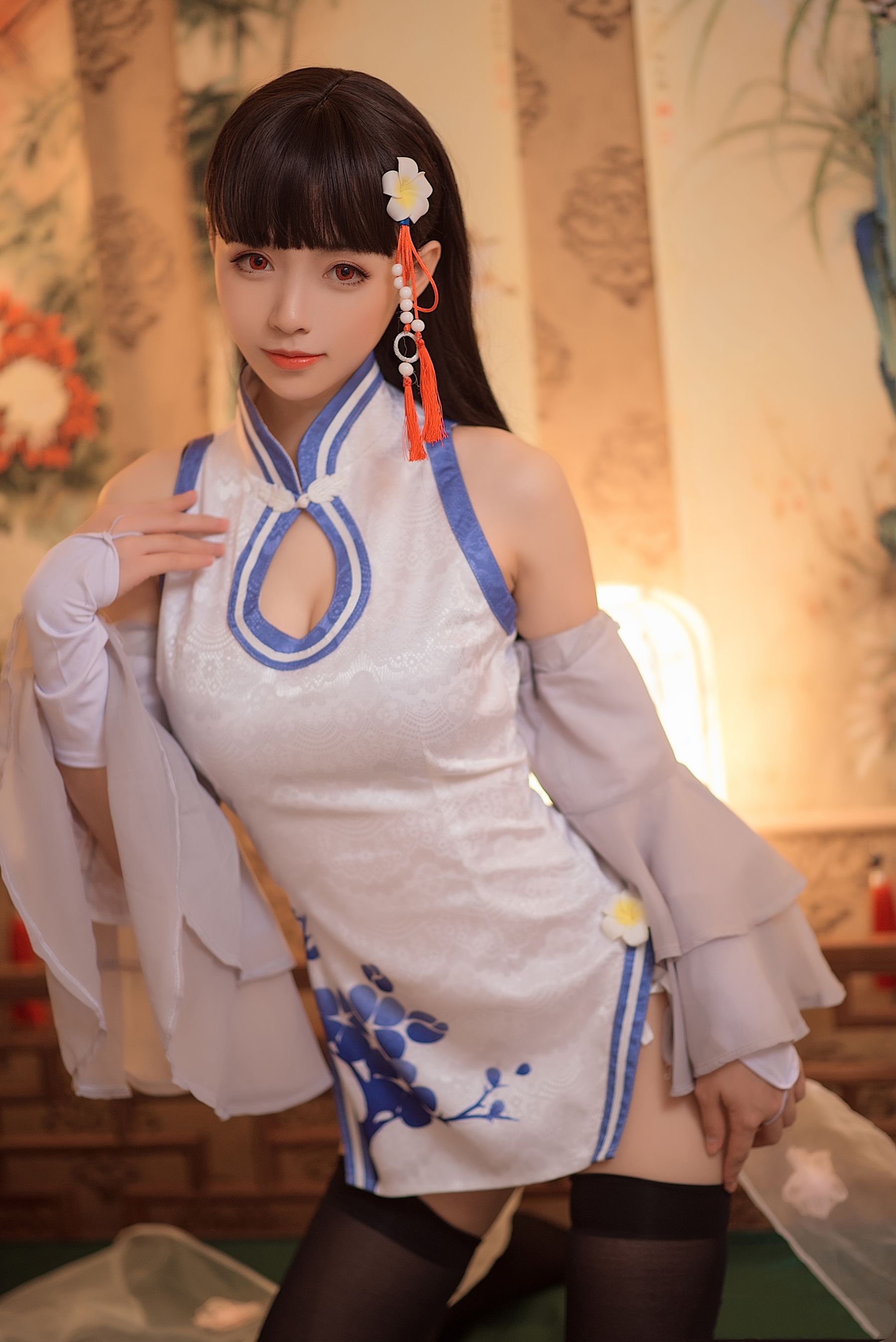 动漫博主大大卷卷小卷 – 黑丝旗袍 [8P]