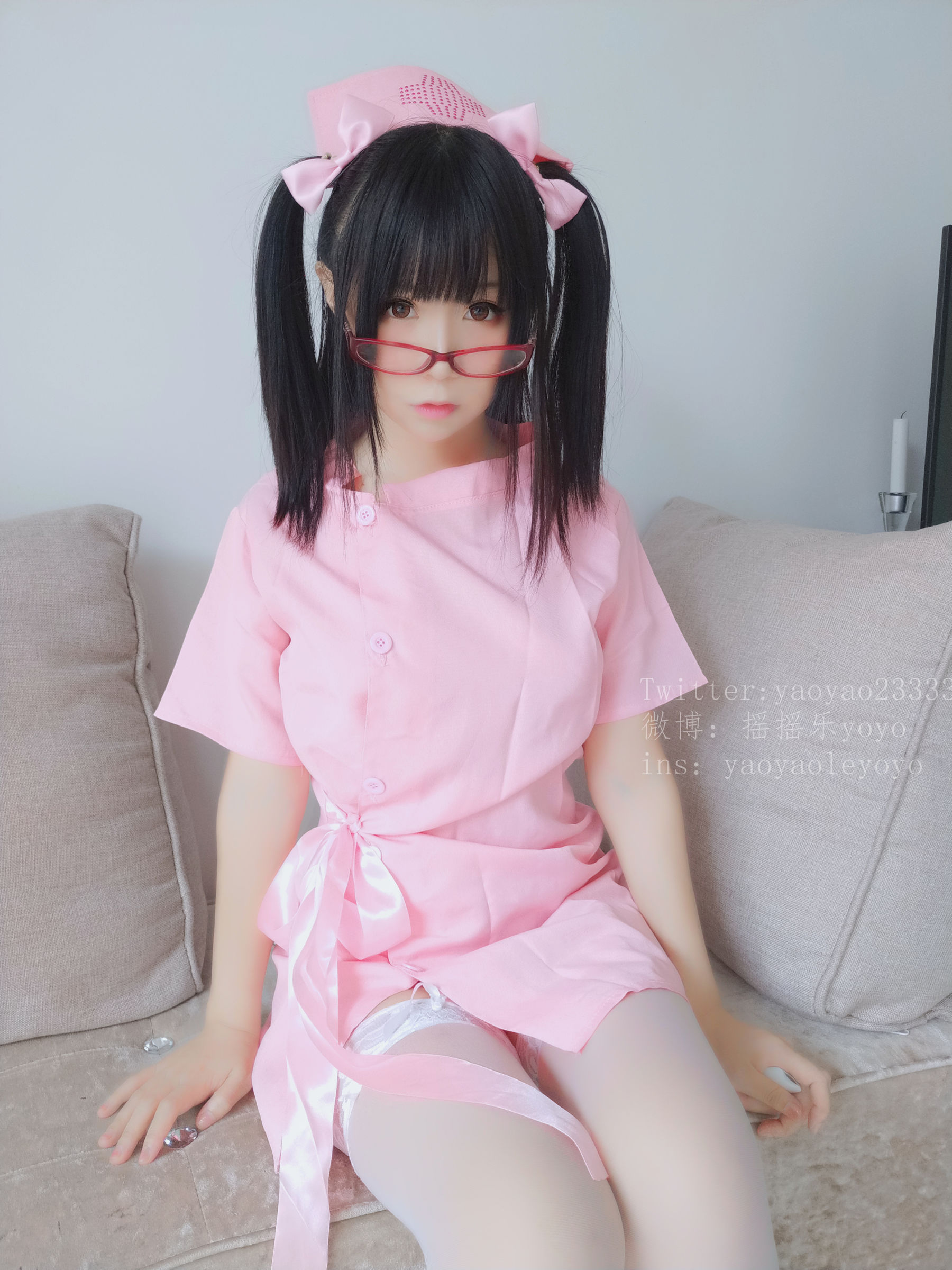 萌妹子Coser摇摇乐yoyo 可爱粉色护士 [101P]